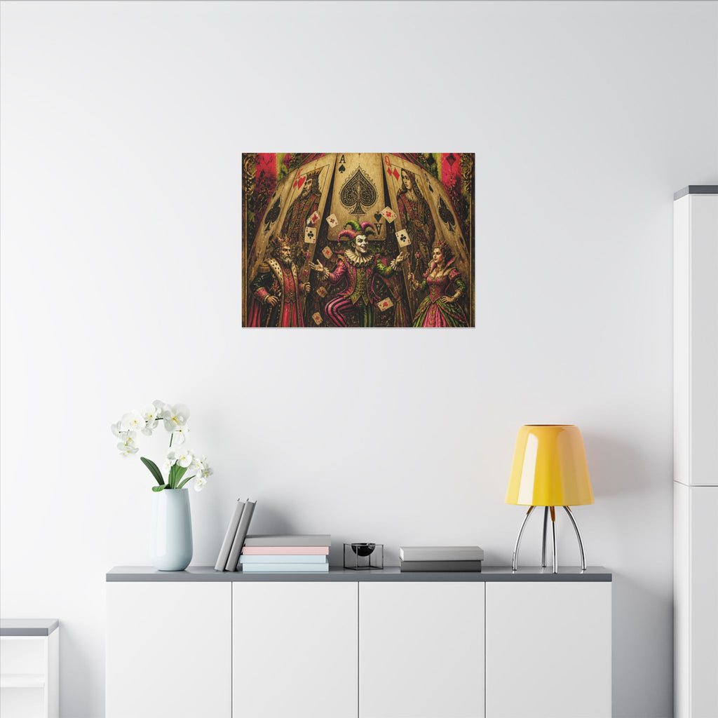 Playing Cards Tent Wall Art Canvas 16×20 Baroque Home Office Decor Maximalist Print