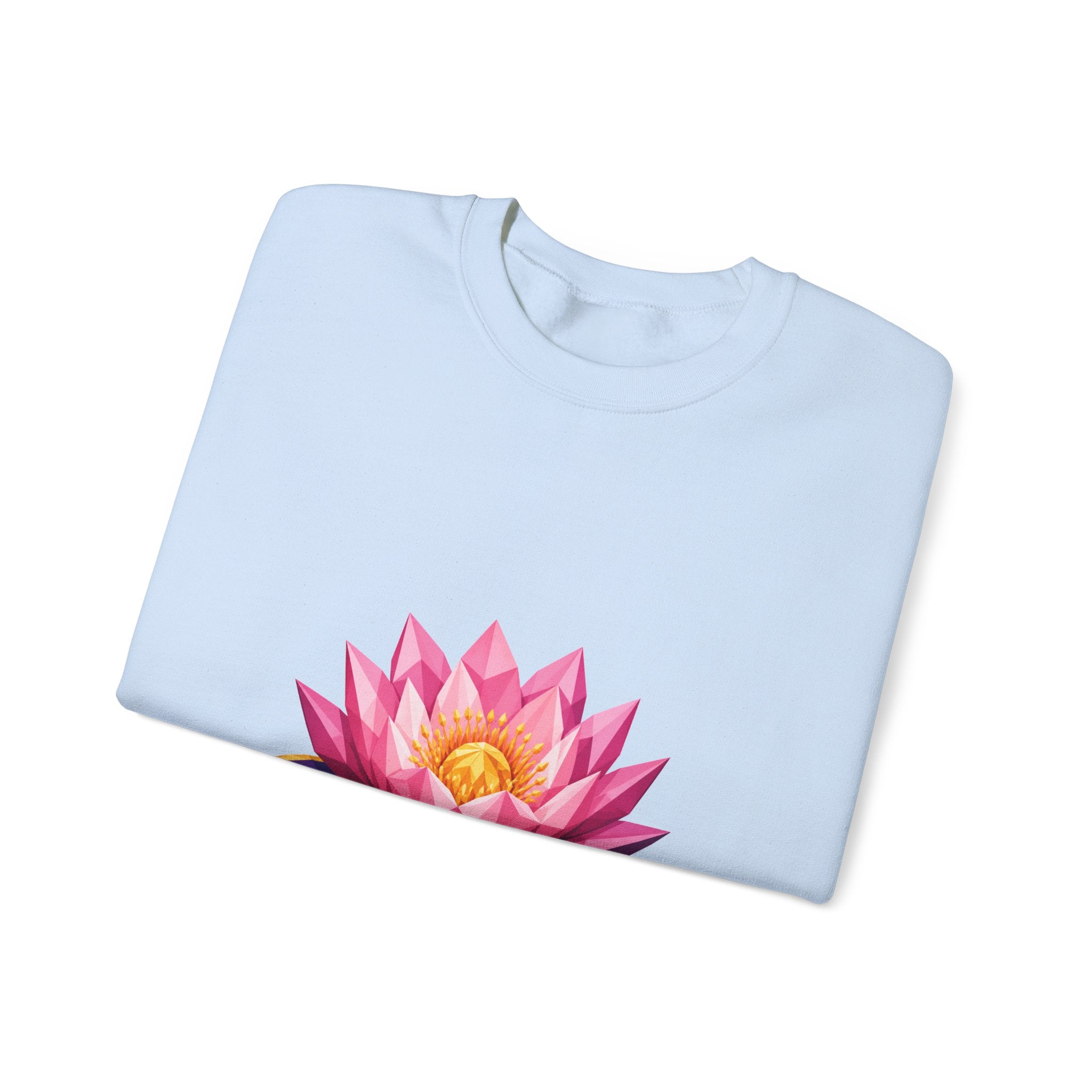Matching Couple Sweatshirt - Open & Closed Lotus Matching Couple Comfort Colors Crew Geometric Art His Hers Love Gift - Design A