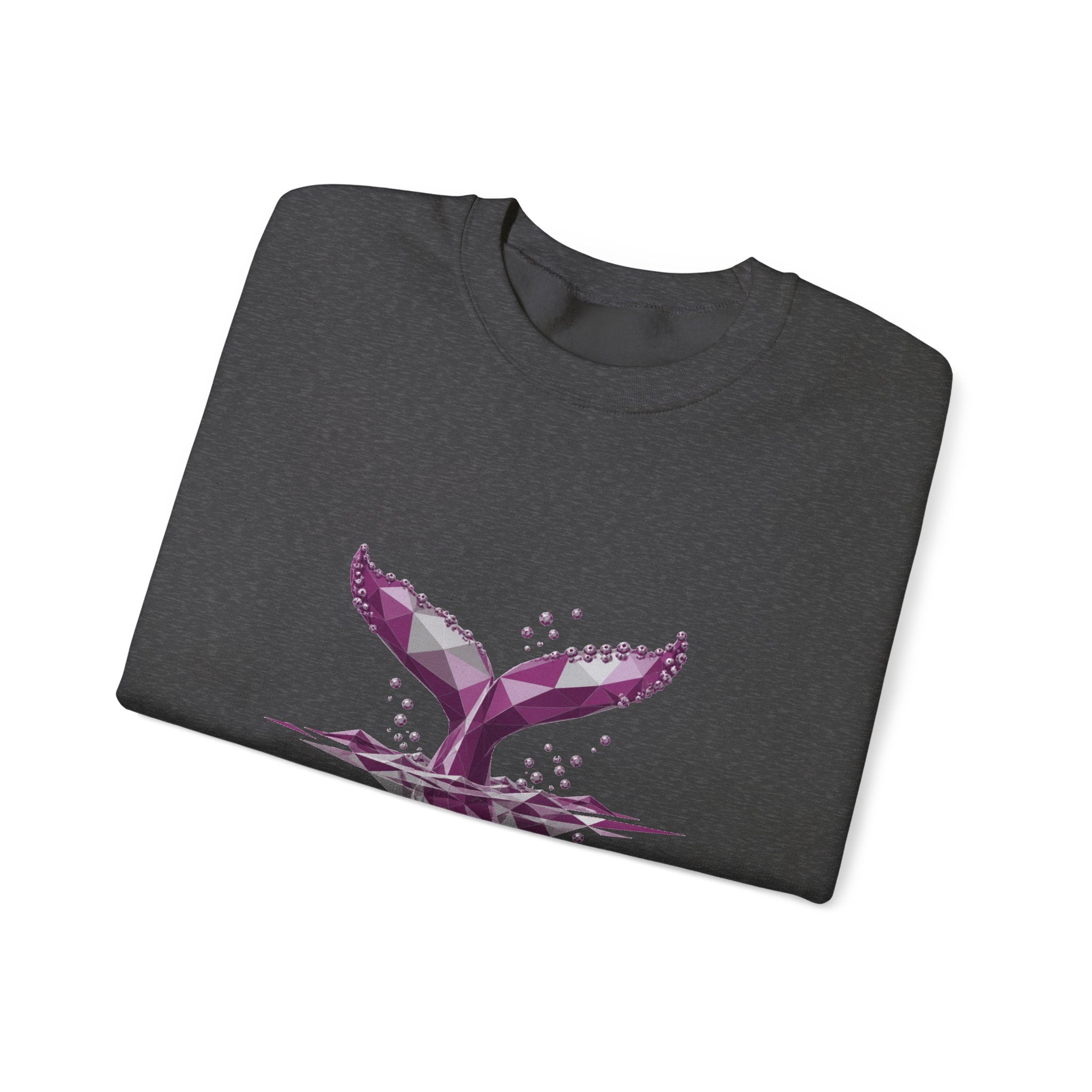 Matching Couple Sweatshirt - Eagle & Whale Matching Couple Crewneck Sweatshirt Geometric Art His Hers Couple Gift - Design B