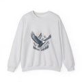 Matching Couple Sweatshirt - Eagle & Whale Matching Couple Crewneck Sweatshirt Hand-Drawn Art His Hers Best Friend Gift - Design A