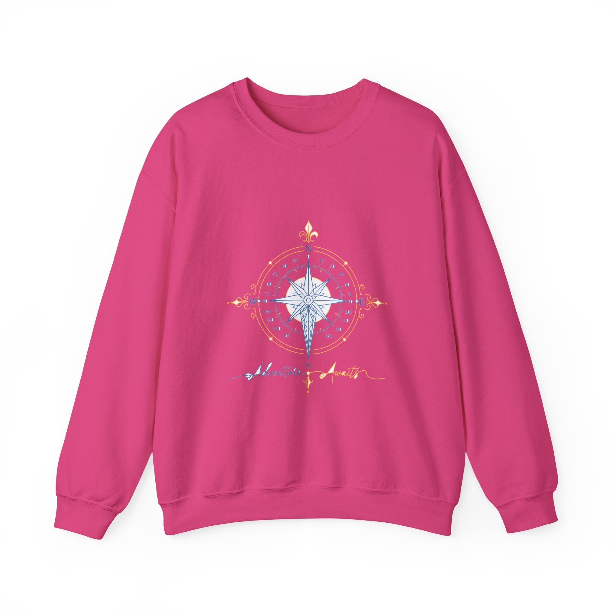 Matching Couple Sweatshirt - Compass North & South Matching Couple Comfort Colors Crew Minimalist Art His Hers Christmas Gift - Design B