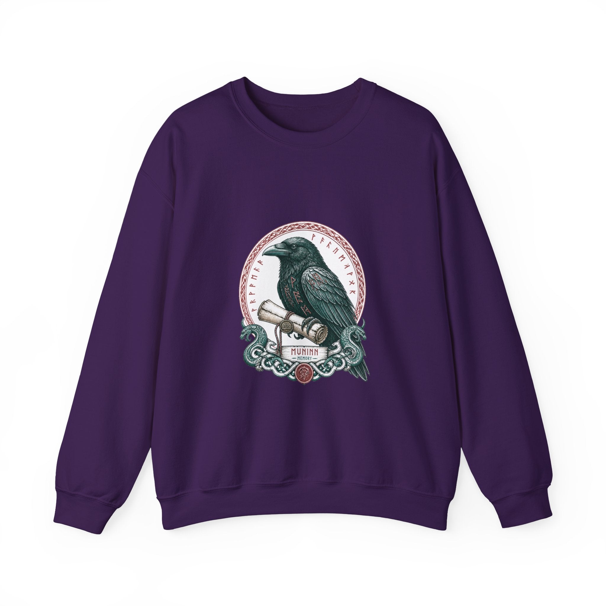 Matching Couple Sweatshirt - Huginn & Muninn Matching Couple Premium Fleece Sweatshirt Hand-Drawn Art His Hers Anniversary Gift - Design B