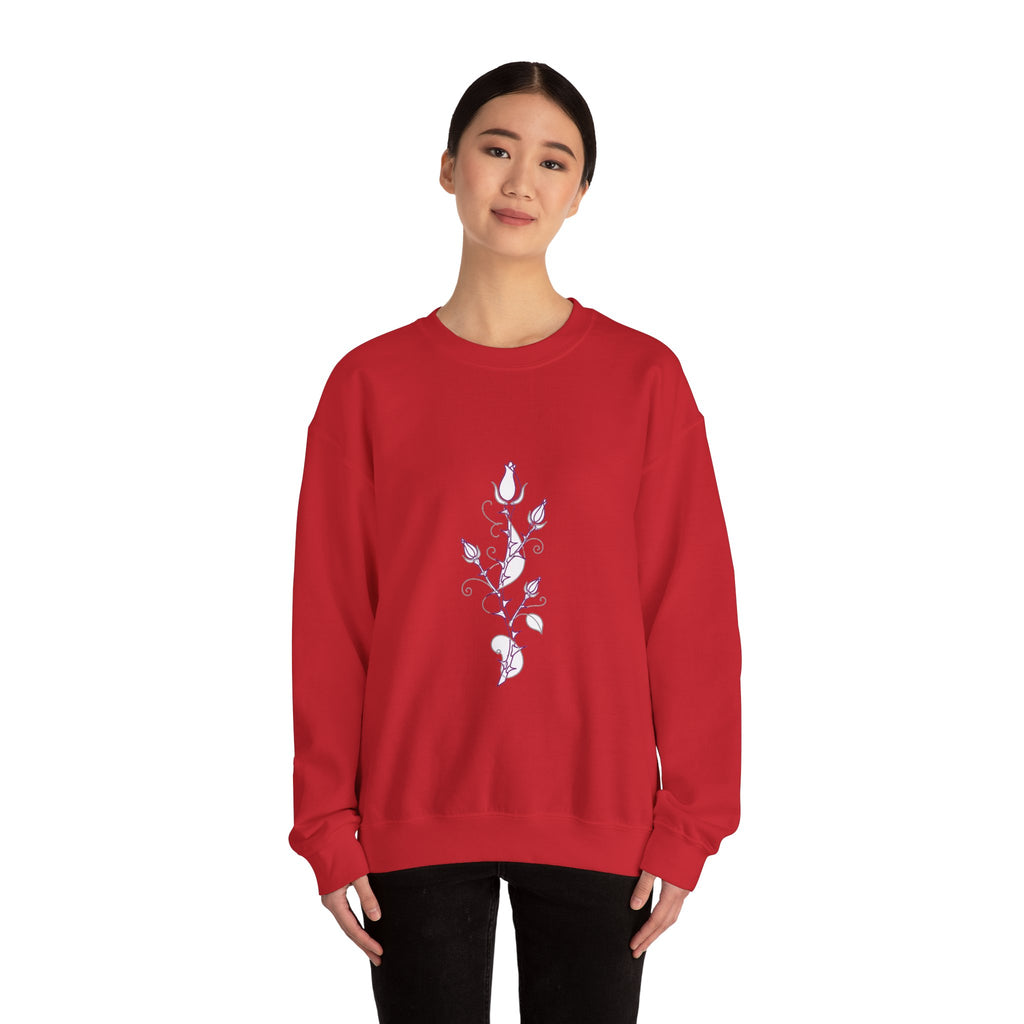 Matching Couple Sweatshirt - Rose & Thorn Matching Couple Crewneck Sweatshirt Minimalist Art His Hers Valentine Gift - Design B