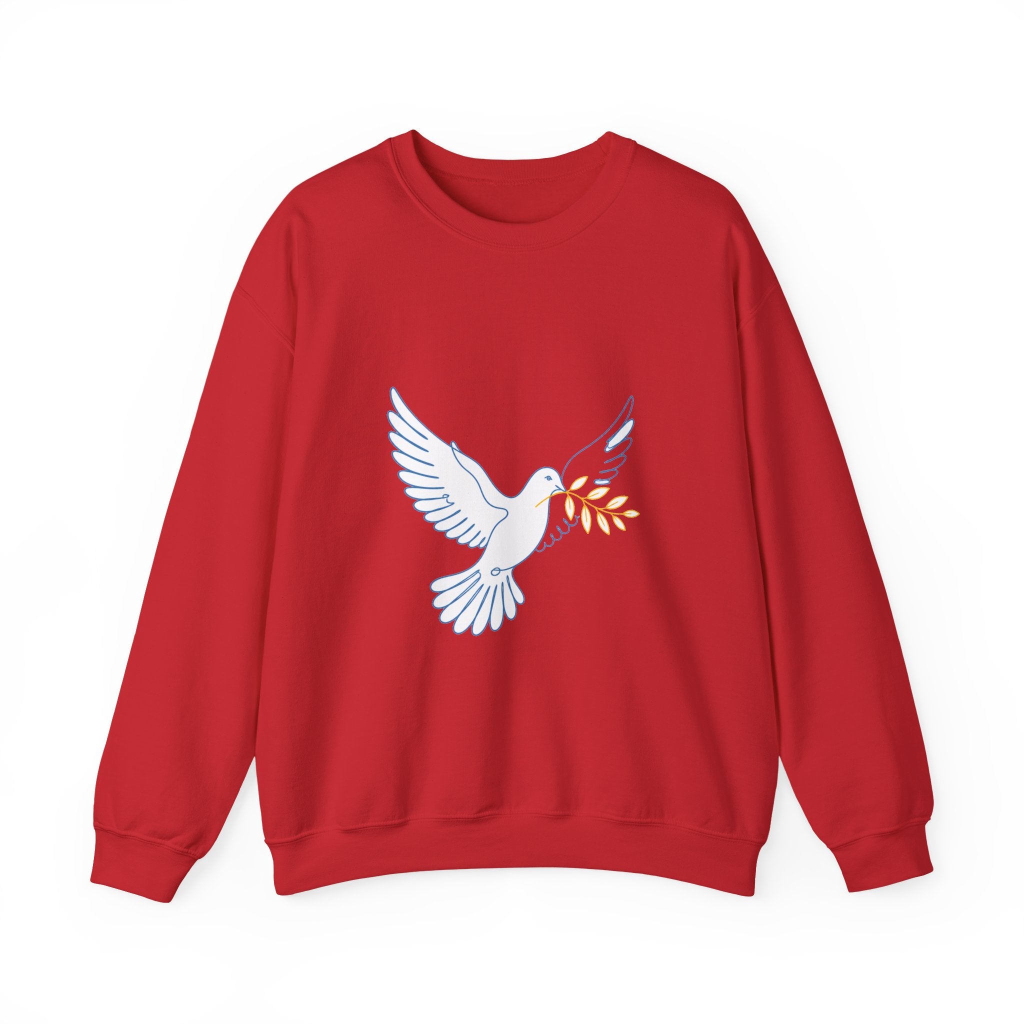 Matching Couple Sweatshirt - Wolf & Dove Matching Couple Crewneck Sweatshirt Minimalist Art His Hers Valentine Gift - Design B