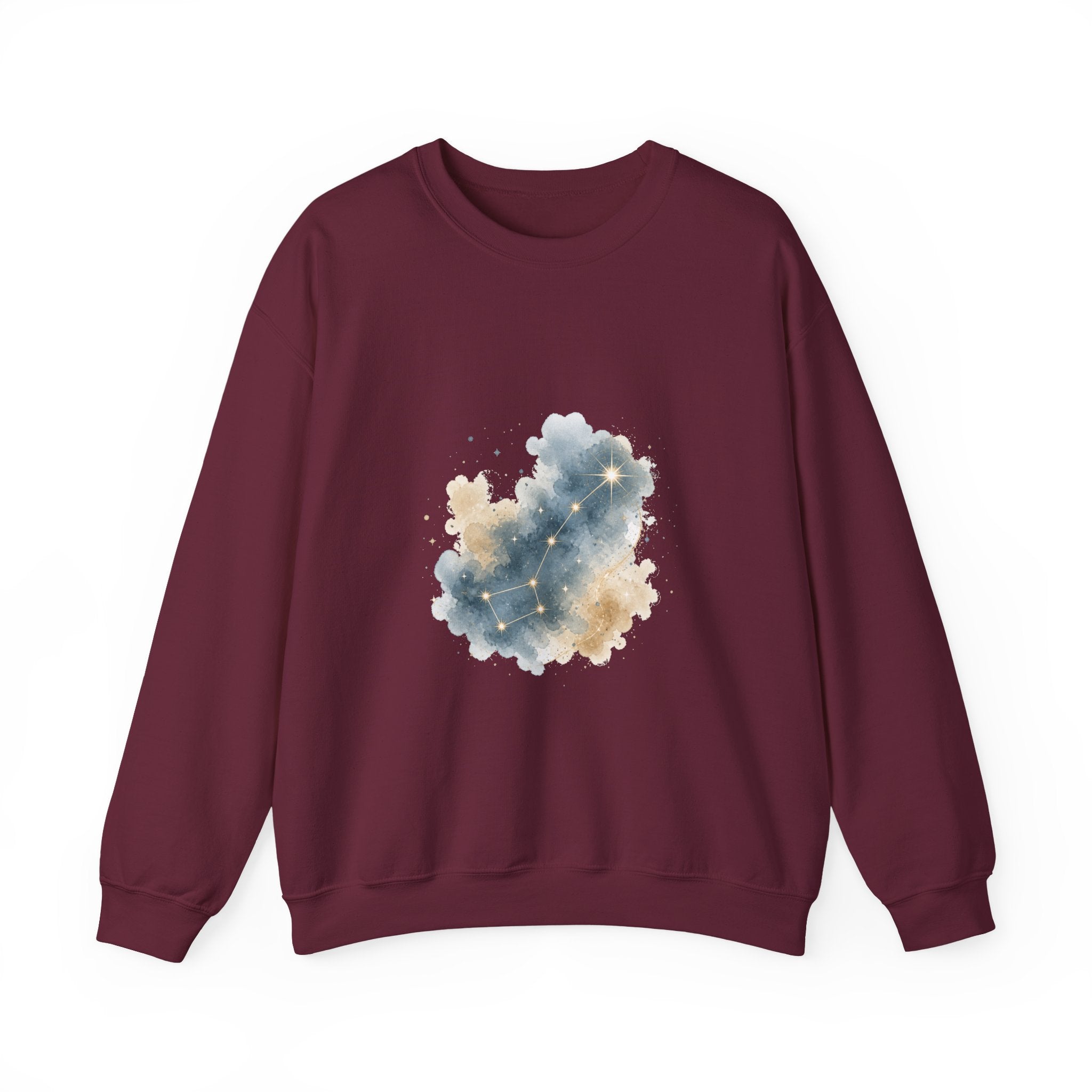Matching Couple Sweatshirt - Big & Little Dipper Matching Couple Premium Fleece Sweatshirt Watercolor Art His Hers Birthday Gift - Design B