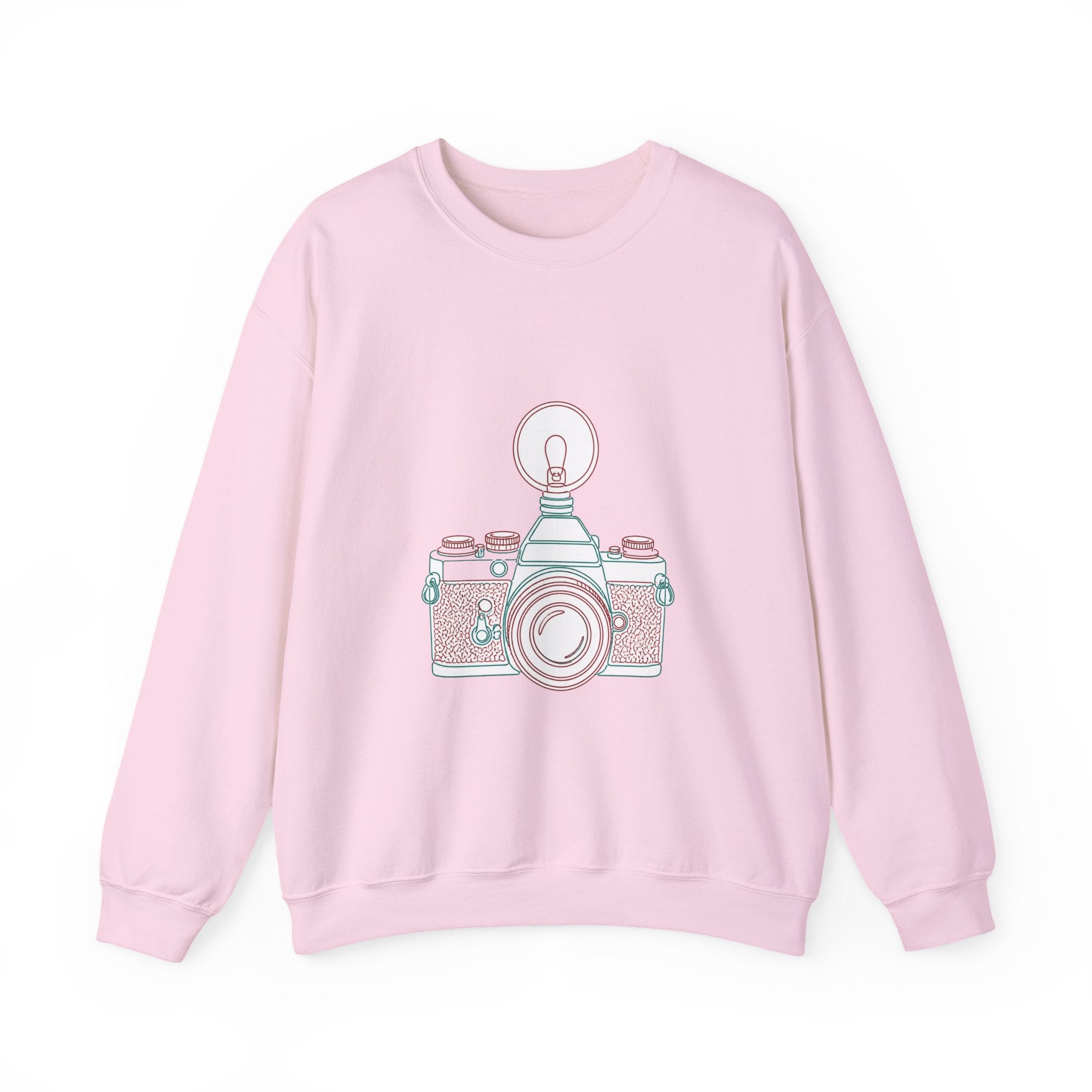 Matching Couple Sweatshirt - Camera & Film Matching Couple Premium Fleece Sweatshirt Minimalist Art His Hers Christmas Gift - Design A