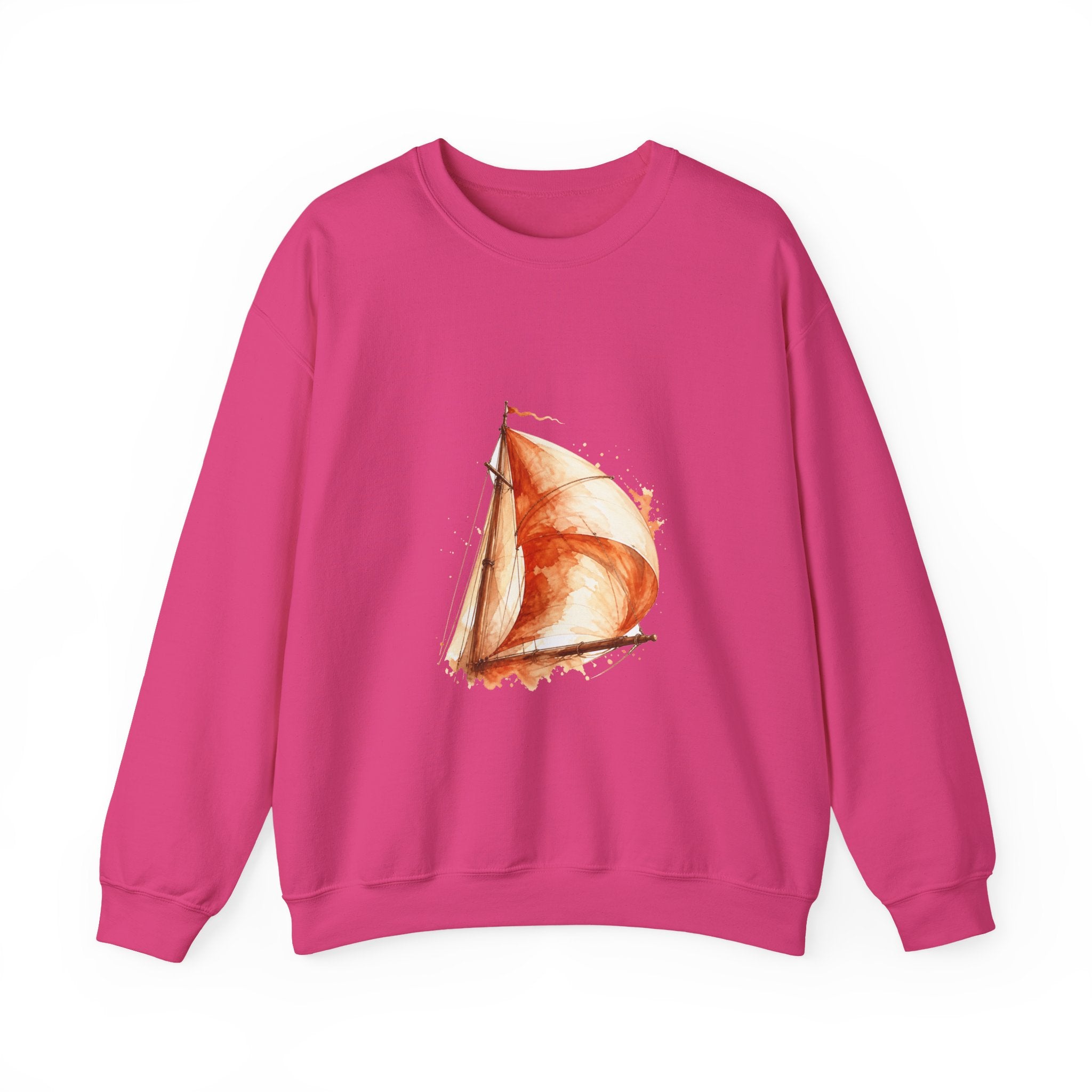 Matching Couple Sweatshirt - Anchor & Sail Matching Couple Crewneck Sweatshirt Watercolor Art His Hers Engagement Gift - Design B