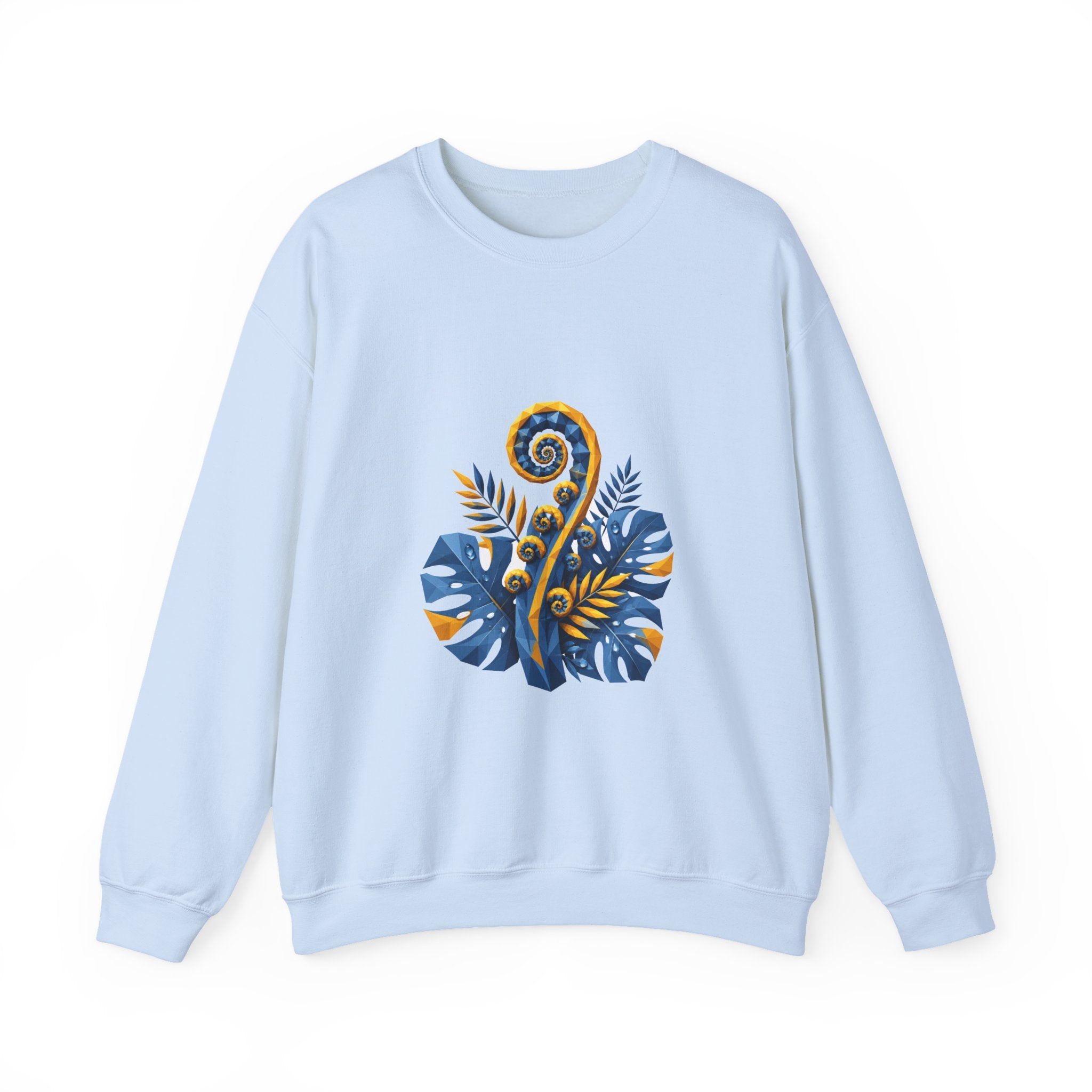 Matching Couple Sweatshirt - Desert & Rainforest Matching Couple Crewneck Sweatshirt Geometric Art His Hers Couple Gift - Design B