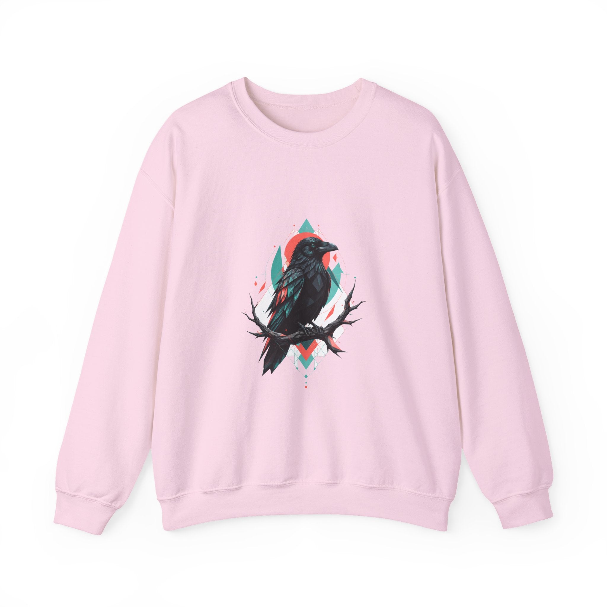 Matching Couple Sweatshirt - Raven & Swan Matching Couple Crewneck Sweatshirt Geometric Art His Hers Couple Gift - Design A
