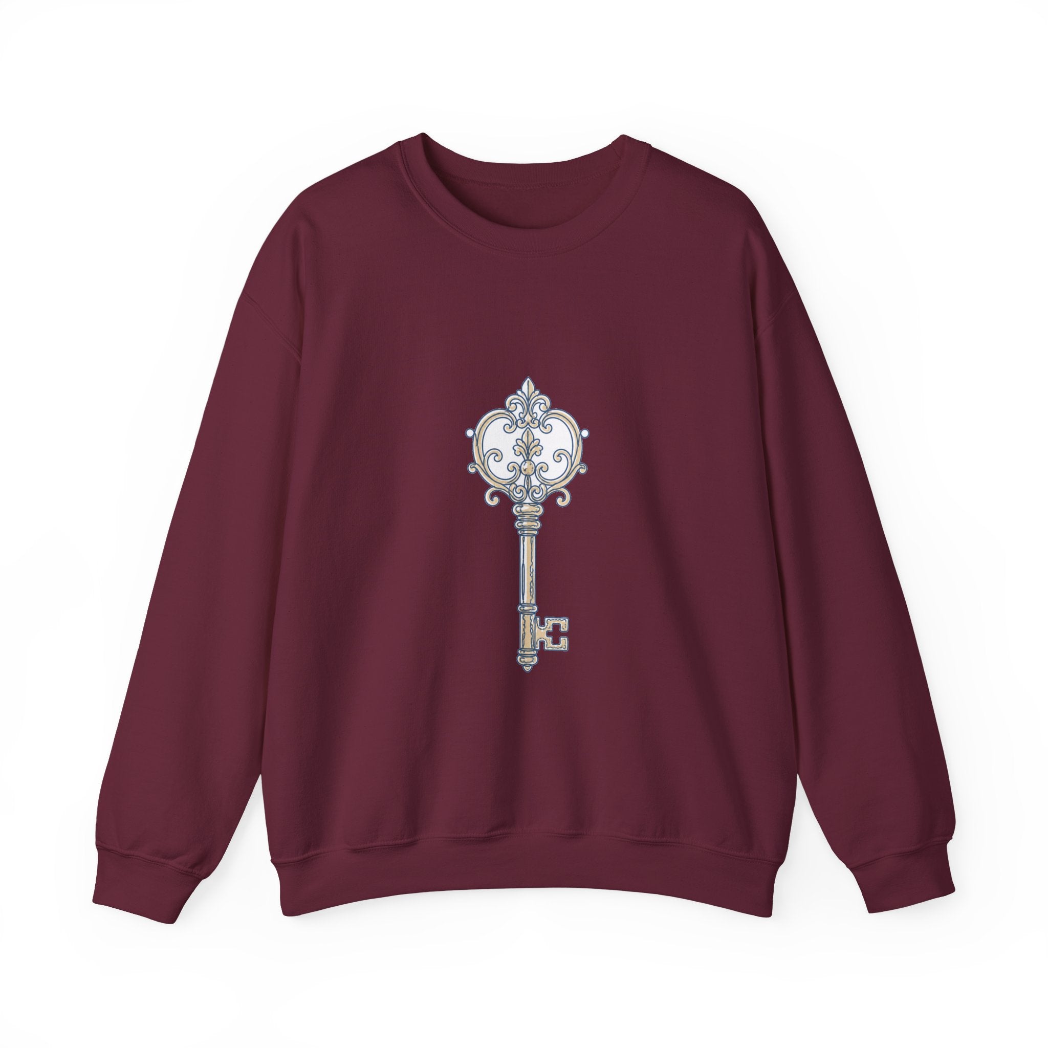 Matching Couple Sweatshirt - Key & Lock Matching Couple Comfort Colors Crew Minimalist Art His Hers Christmas Gift - Design A