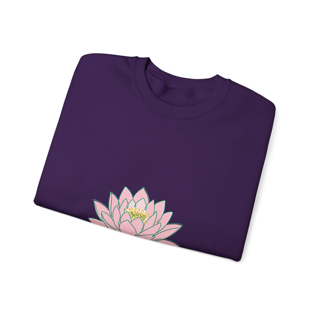 Matching Couple Sweatshirt - Open & Closed Lotus Matching Couple Premium Fleece Sweatshirt Minimalist Art His Hers Christmas Gift - Design A