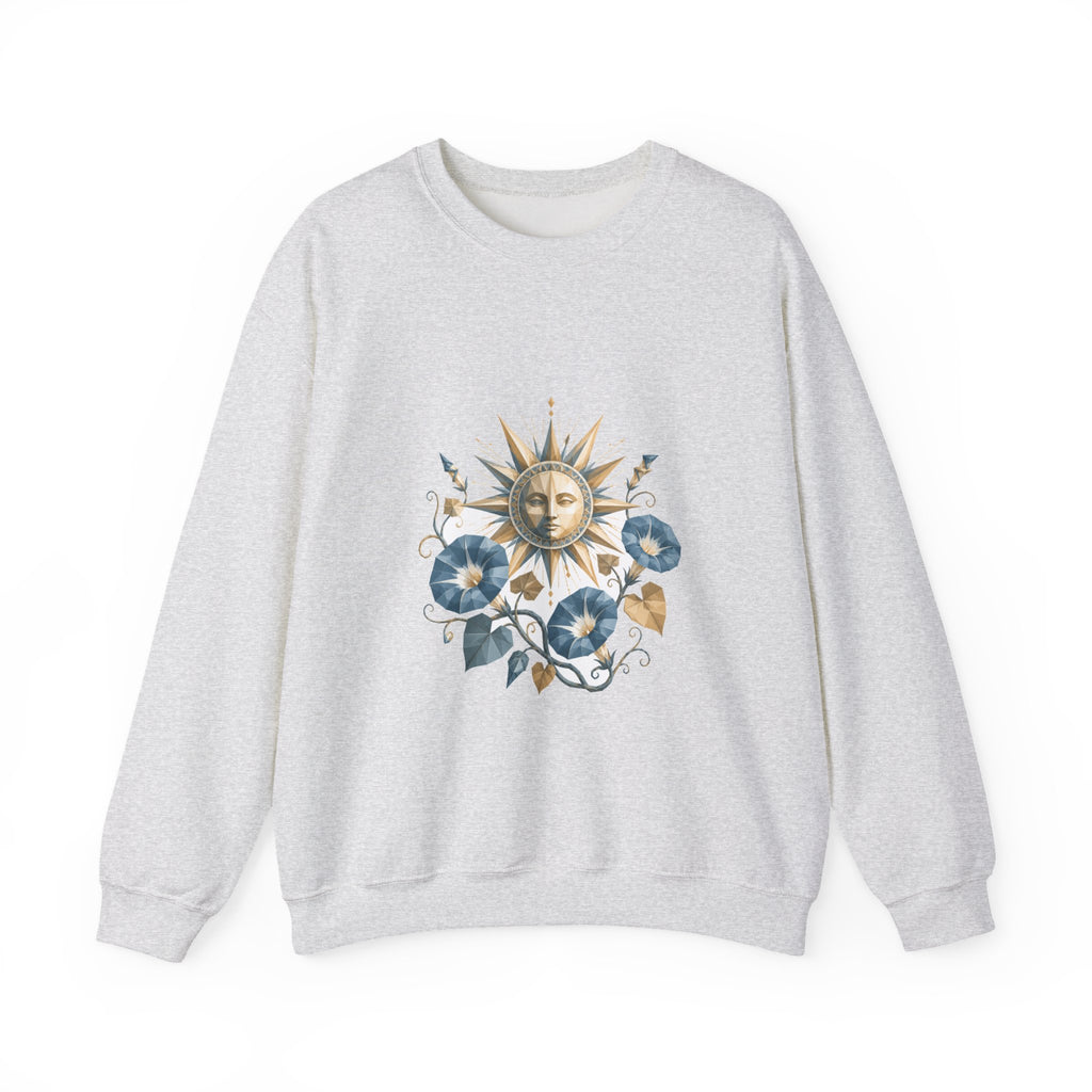Matching Couple Sweatshirt - Sun & Moon Matching Couple Crewneck Sweatshirt Geometric Art His Hers Couple Gift - Design B