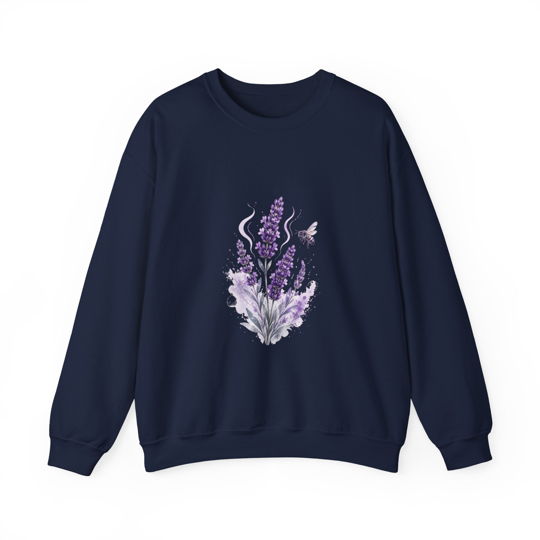 Matching Couple Sweatshirt - Lavender & Thistle Matching Couple Comfort Colors Crew Watercolor Art His Hers Birthday Gift - Design A