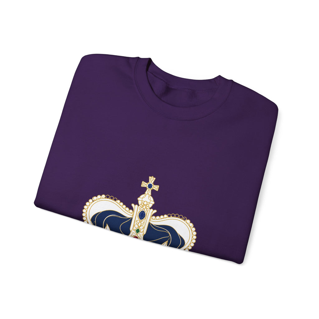 Matching Couple Sweatshirt - Crown & Shield Matching Couple Crewneck Sweatshirt Minimalist Art His Hers Valentine Gift - Design A