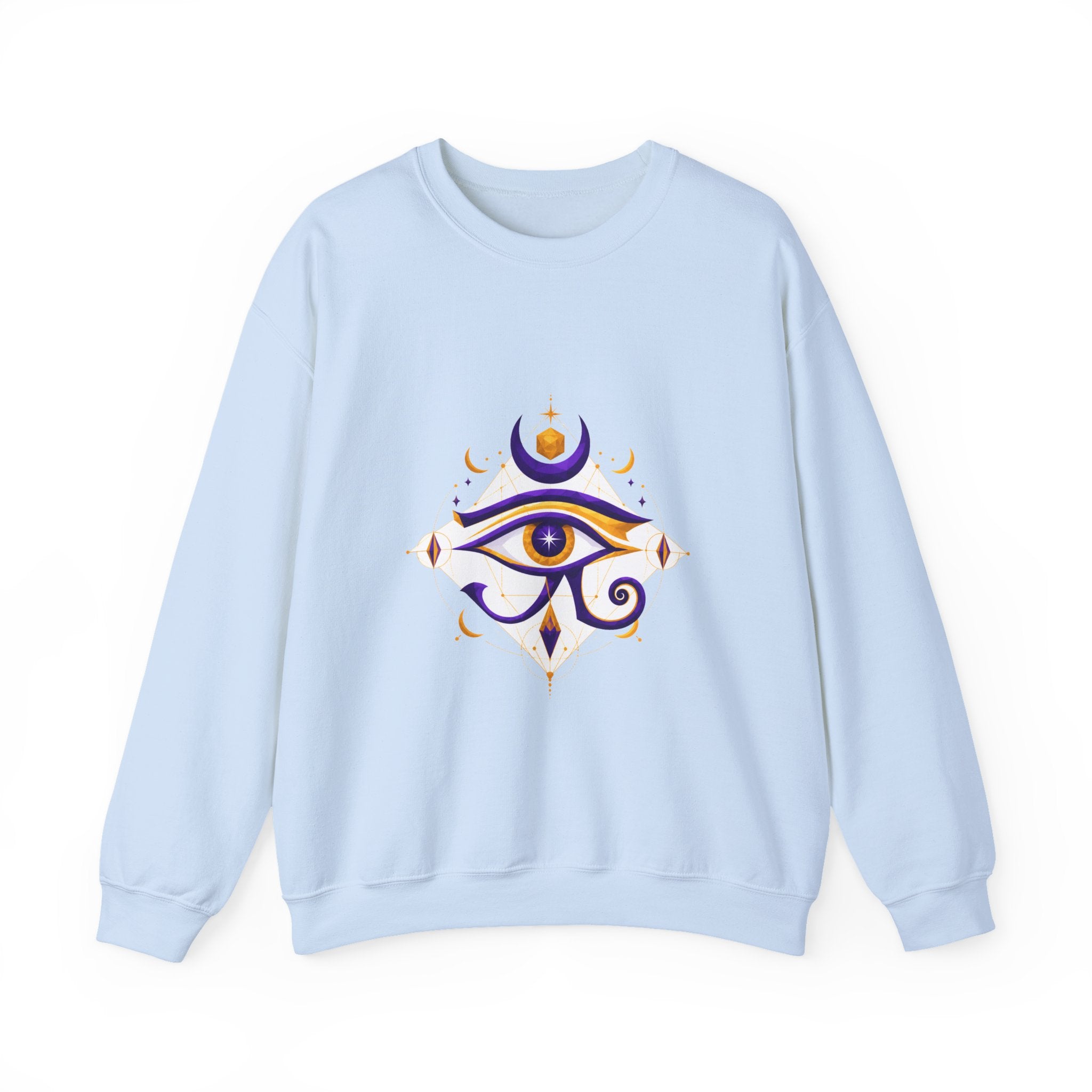 Matching Couple Sweatshirt - Eye of Ra & Horus Matching Couple Premium Fleece Sweatshirt Geometric Art His Hers Love Gift - Design B
