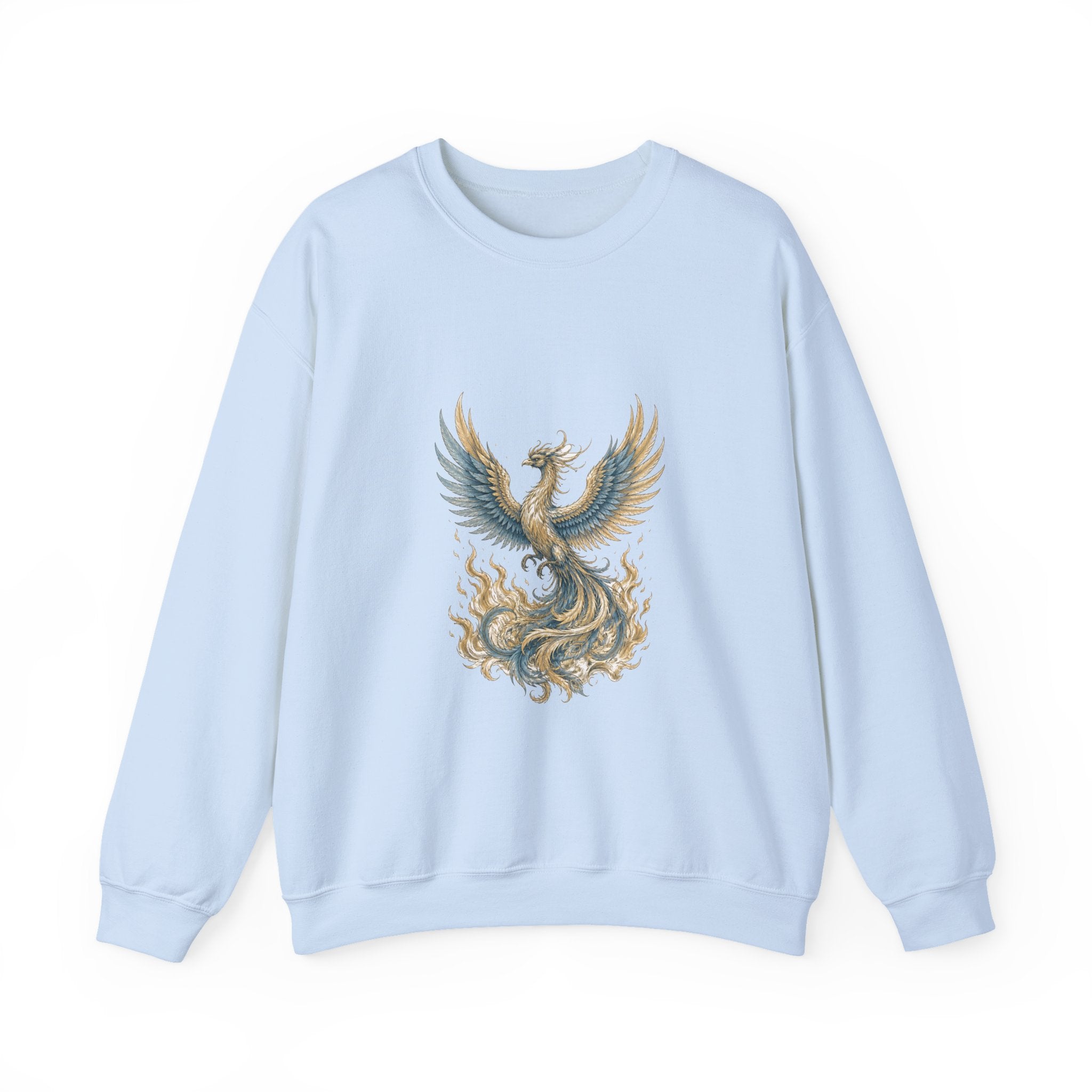 Matching Couple Sweatshirt - Dragon & Phoenix Matching Couple Crewneck Sweatshirt Hand-Drawn Art His Hers Best Friend Gift - Design B