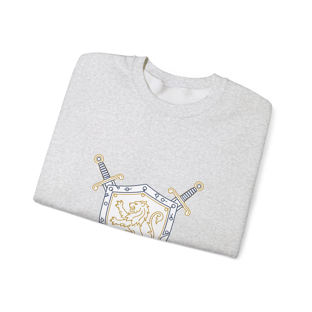 Matching Couple Sweatshirt - Crown & Shield Matching Couple Crewneck Sweatshirt Minimalist Art His Hers Valentine Gift - Design B