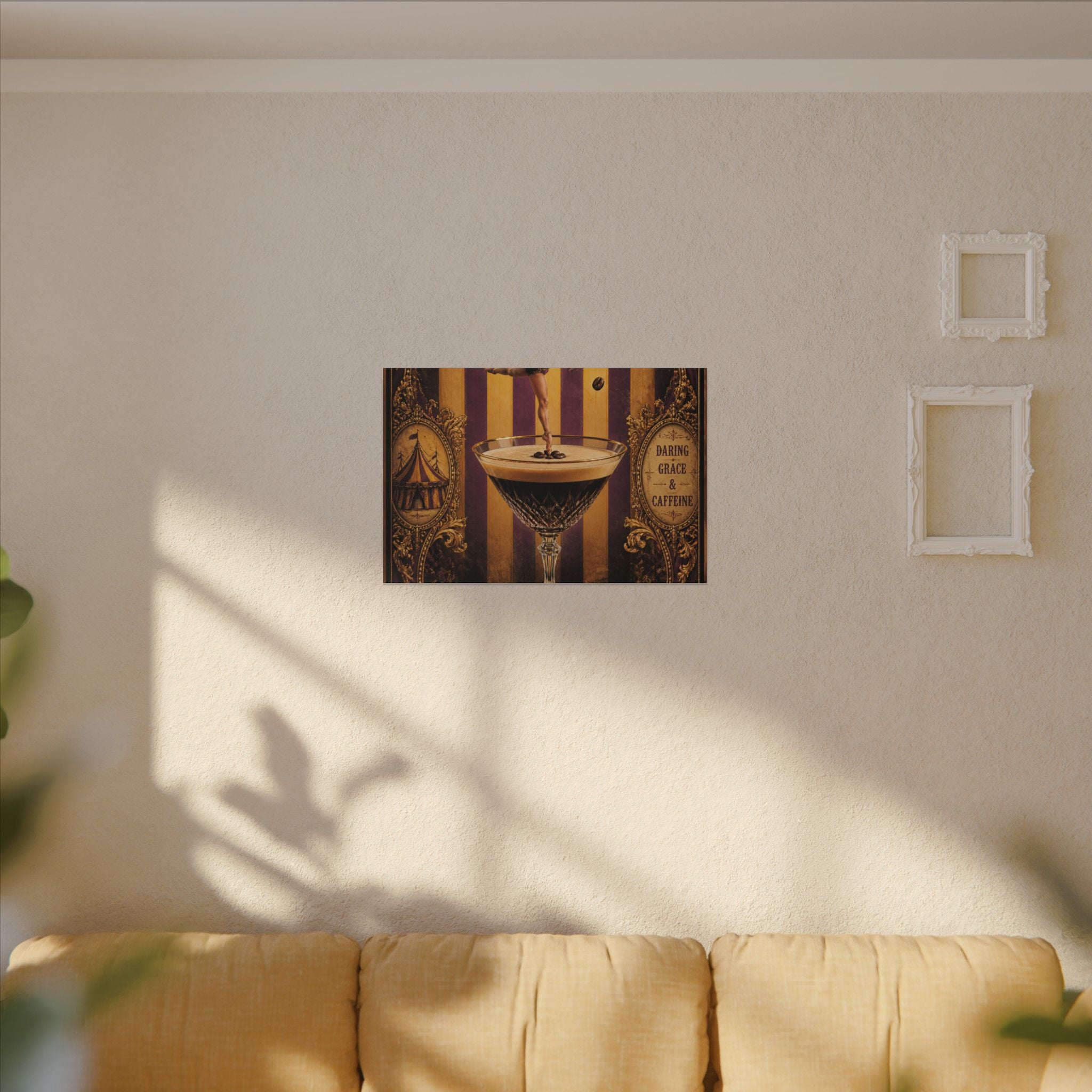 Espresso Martini Acrobat Wall Art Canvas 16×20 Baroque Home Office Decor Maximalist Print