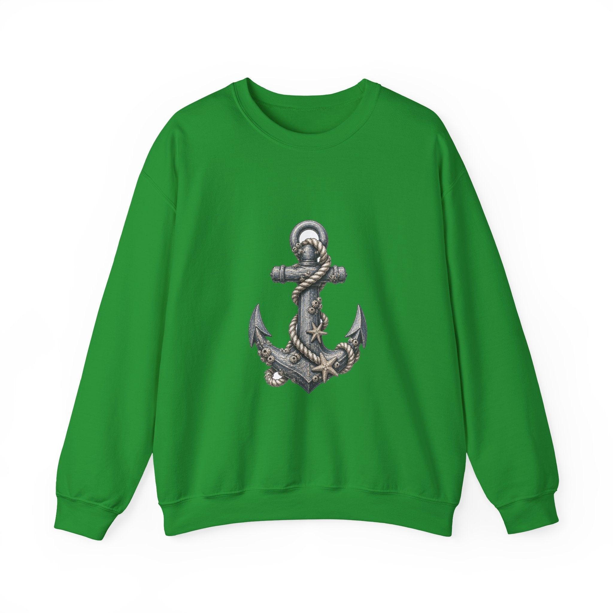 Matching Couple Sweatshirt - Anchor & Sail Matching Couple Comfort Colors Crew Hand-Drawn Art His Hers Anniversary Gift - Design A