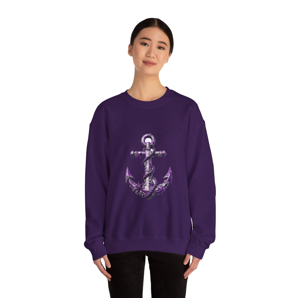 Matching Couple Sweatshirt - Anchor & Sail Matching Couple Comfort Colors Crew Geometric Art His Hers Love Gift - Design A