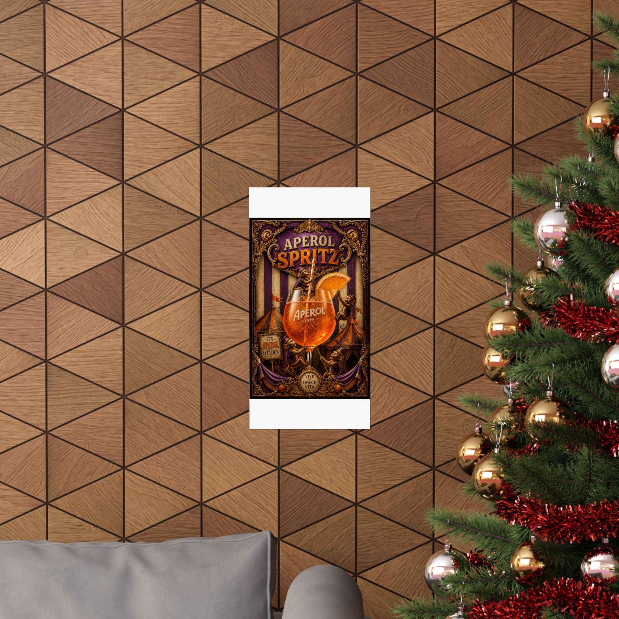 Aperol Spritz Monkeys Wall Art Poster 24×36 Baroque Studio Decor Maximalist Print