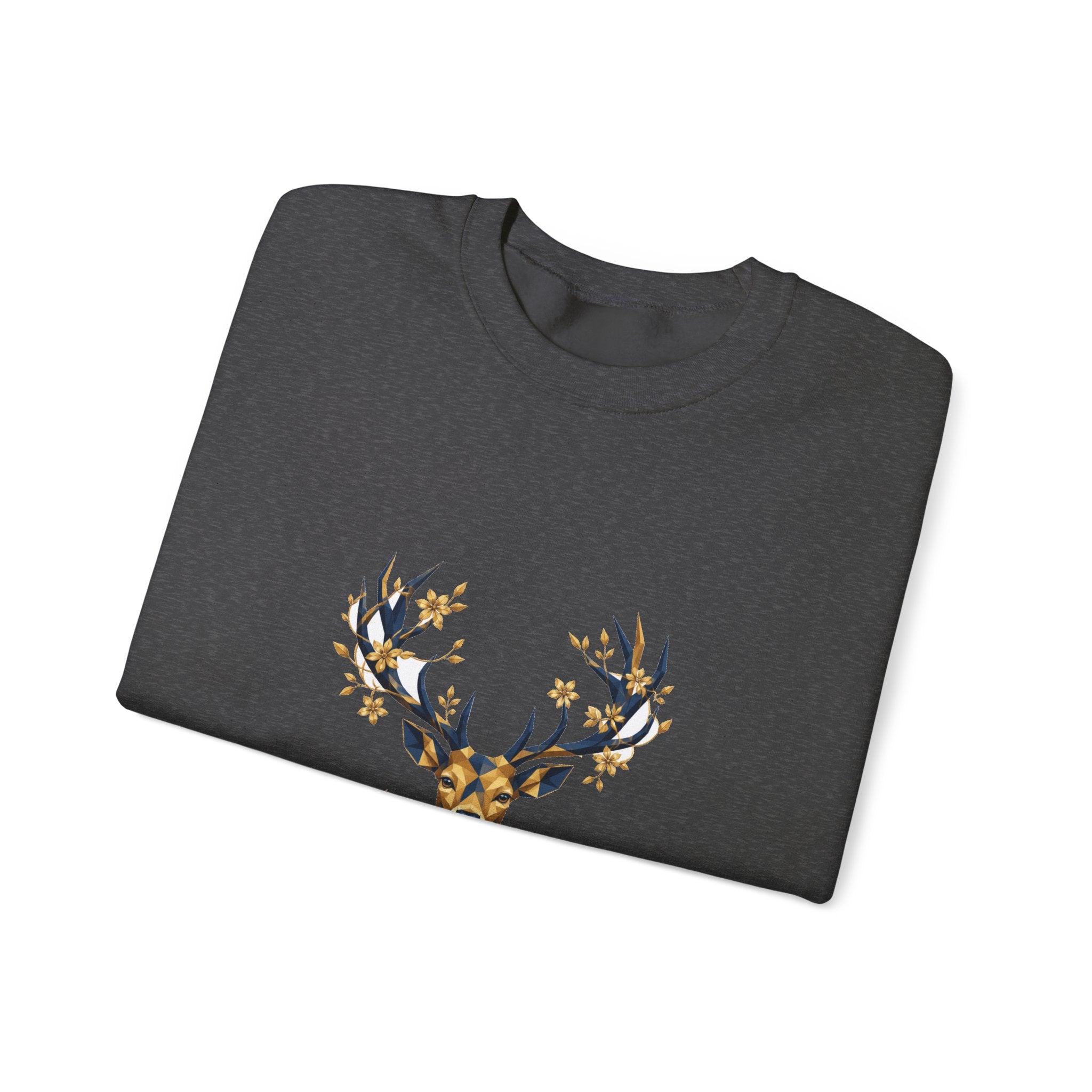 Matching Couple Sweatshirt - Bear & Deer Matching Couple Comfort Colors Crew Geometric Art His Hers Love Gift - Design B