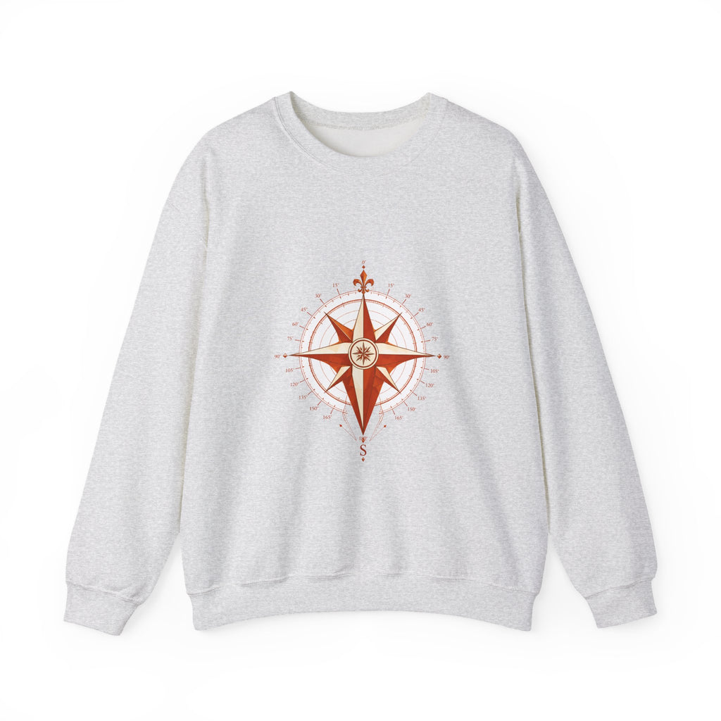 Matching Couple Sweatshirt - Compass North & South Matching Couple Comfort Colors Crew Geometric Art His Hers Love Gift - Design B