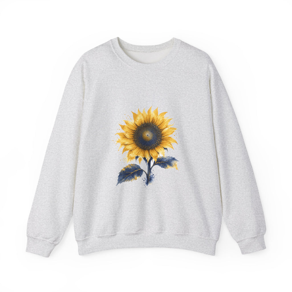 Matching Couple Sweatshirt - Sunflower & Moonflower Matching Couple Premium Fleece Sweatshirt Watercolor Art His Hers Birthday Gift - Design A