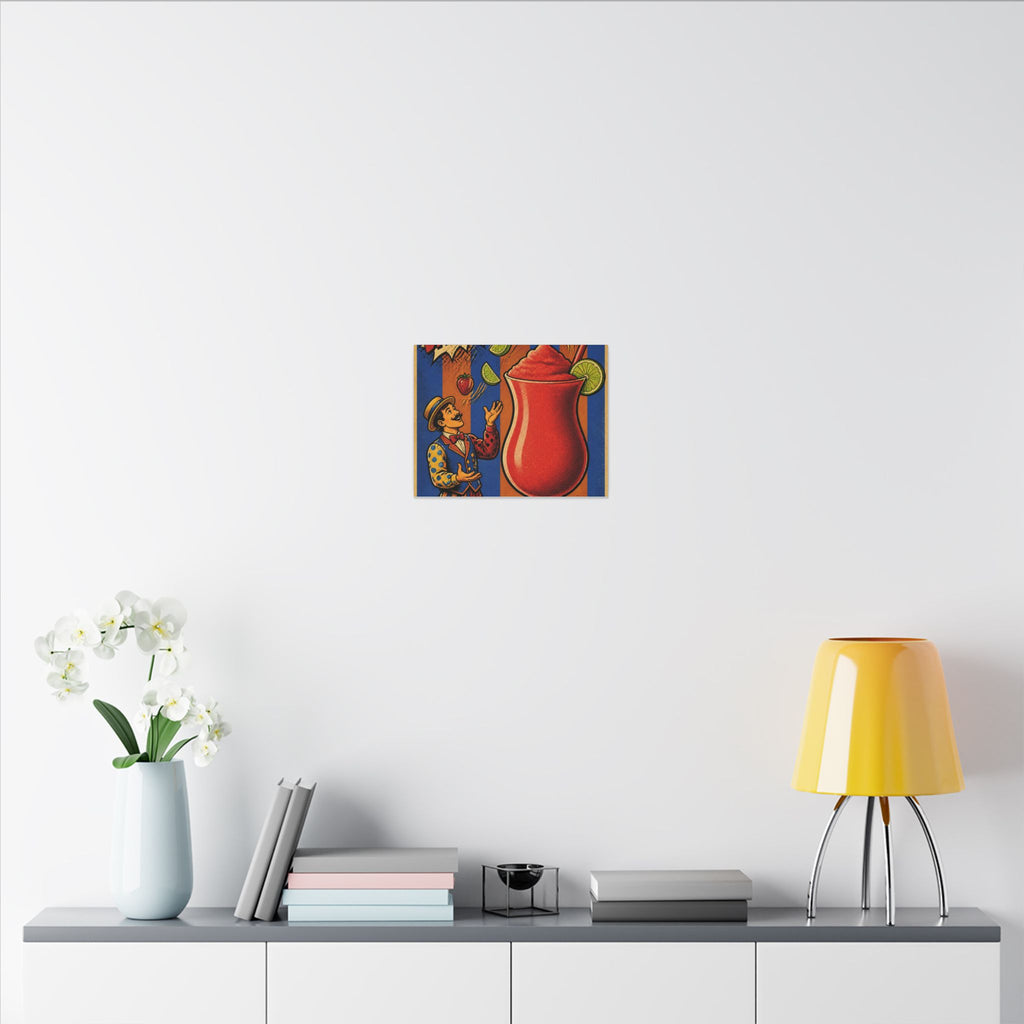 Daiquiri Fruit Juggler Wall Art Canvas 24×36 Pop Art Restaurant Decor Maximalist Print