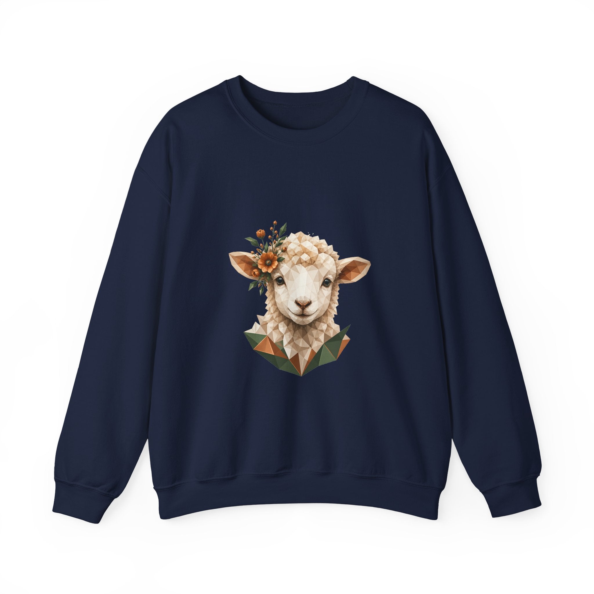 Matching Couple Sweatshirt - Lion & Lamb Matching Couple Comfort Colors Crew Geometric Art His Hers Love Gift - Design B