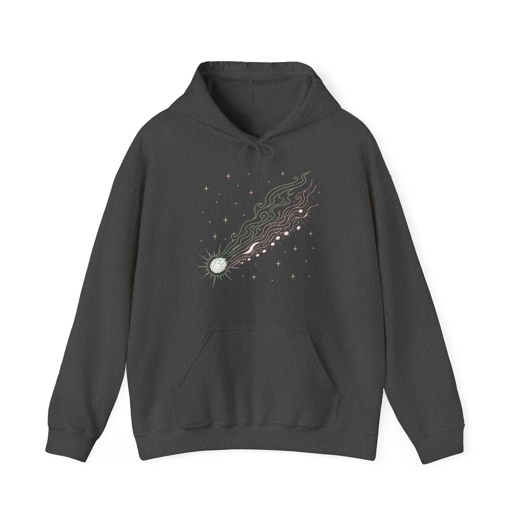 Matching Couple Sweatshirt - Comet & Asteroid Matching Couple Hooded Sweatshirt Minimalist Art His Hers Valentine Gift - Design A