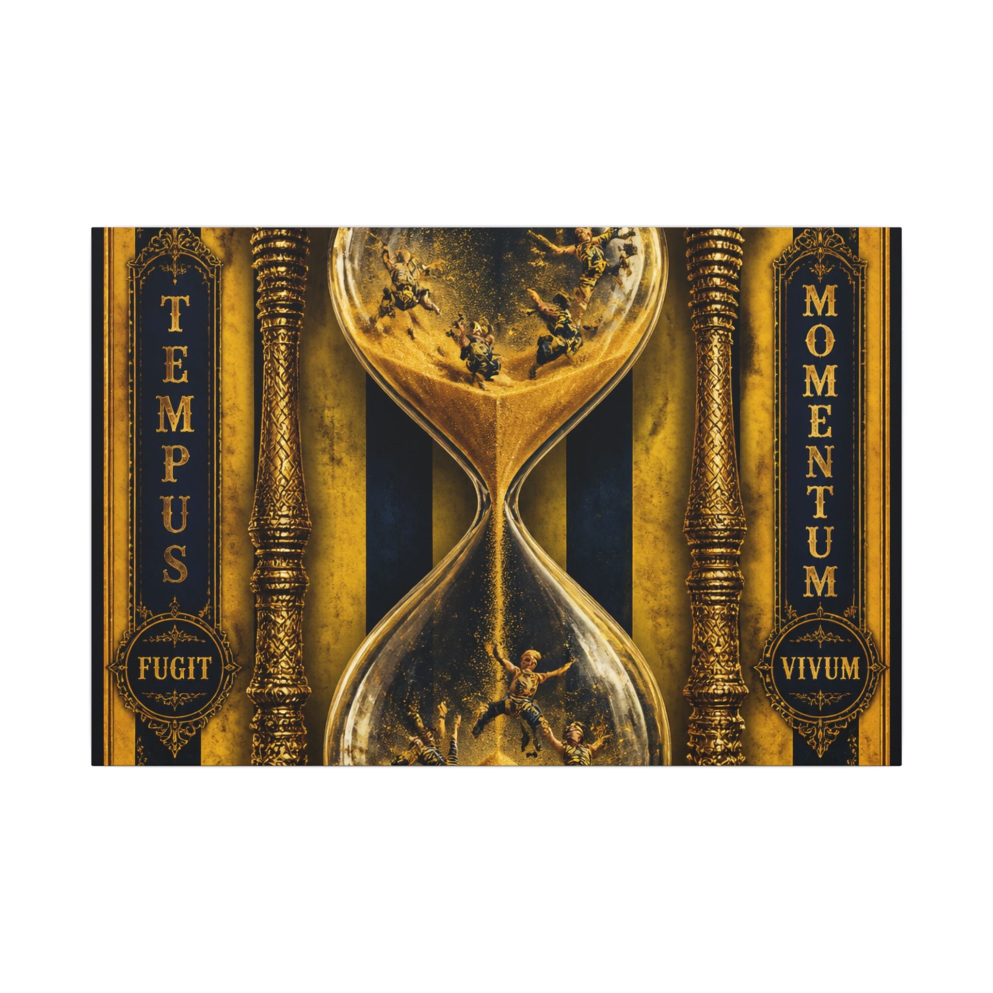Hourglass Acrobats Wall Art Canvas 16×20 Baroque Home Office Decor Maximalist Print
