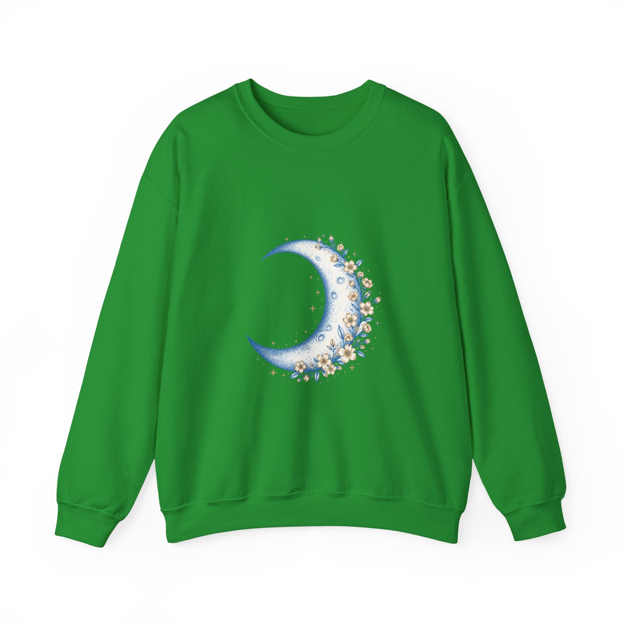 Matching Couple Sweatshirt - Waxing & Waning Moon Matching Couple Crewneck Sweatshirt Hand-Drawn Art His Hers Best Friend Gift - Design A