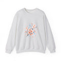 Matching Couple Sweatshirt - Cherry Blossom & Maple Leaf Matching Couple Premium Fleece Sweatshirt Watercolor Art His Hers Birthday Gift - Design A