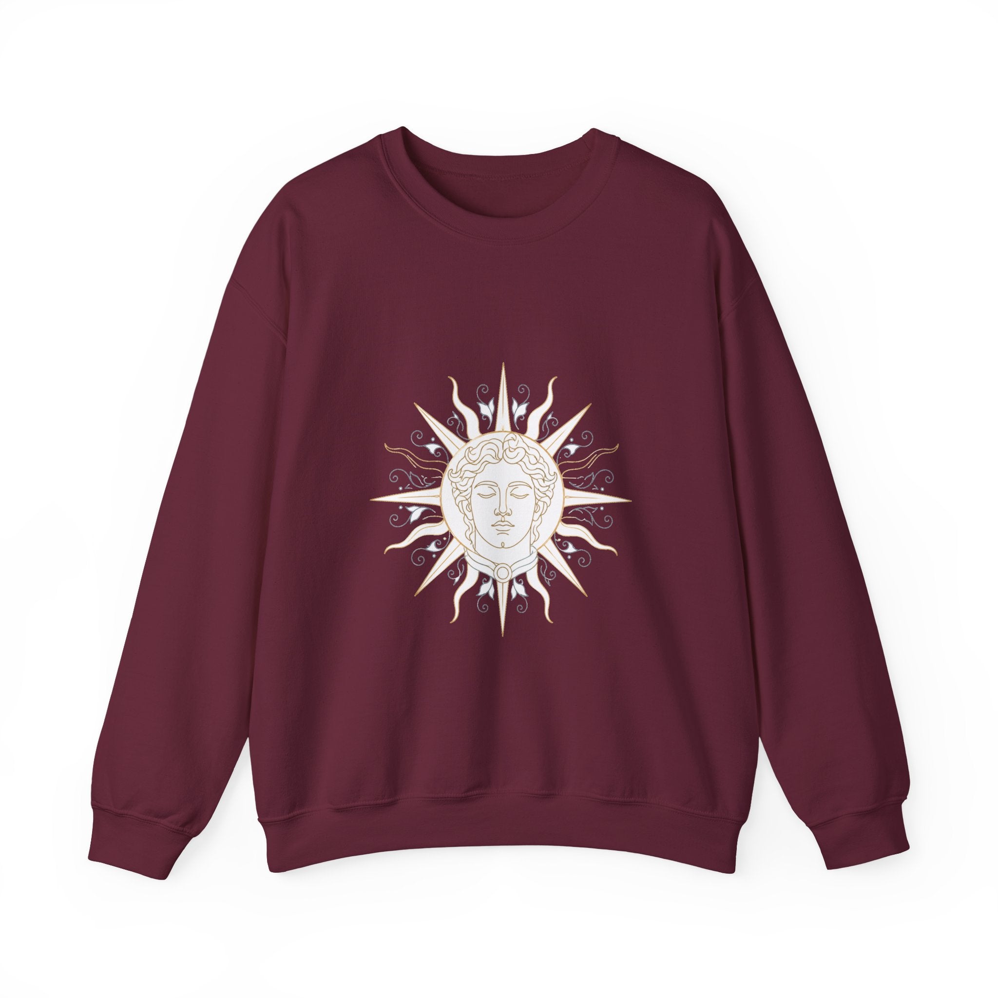 Matching Couple Sweatshirt - Helios & Selene Matching Couple Comfort Colors Crew Minimalist Art His Hers Christmas Gift - Design A