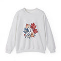 Matching Couple Sweatshirt - Cherry Blossom & Maple Leaf Matching Couple Crewneck Sweatshirt Hand-Drawn Art His Hers Best Friend Gift - Design B