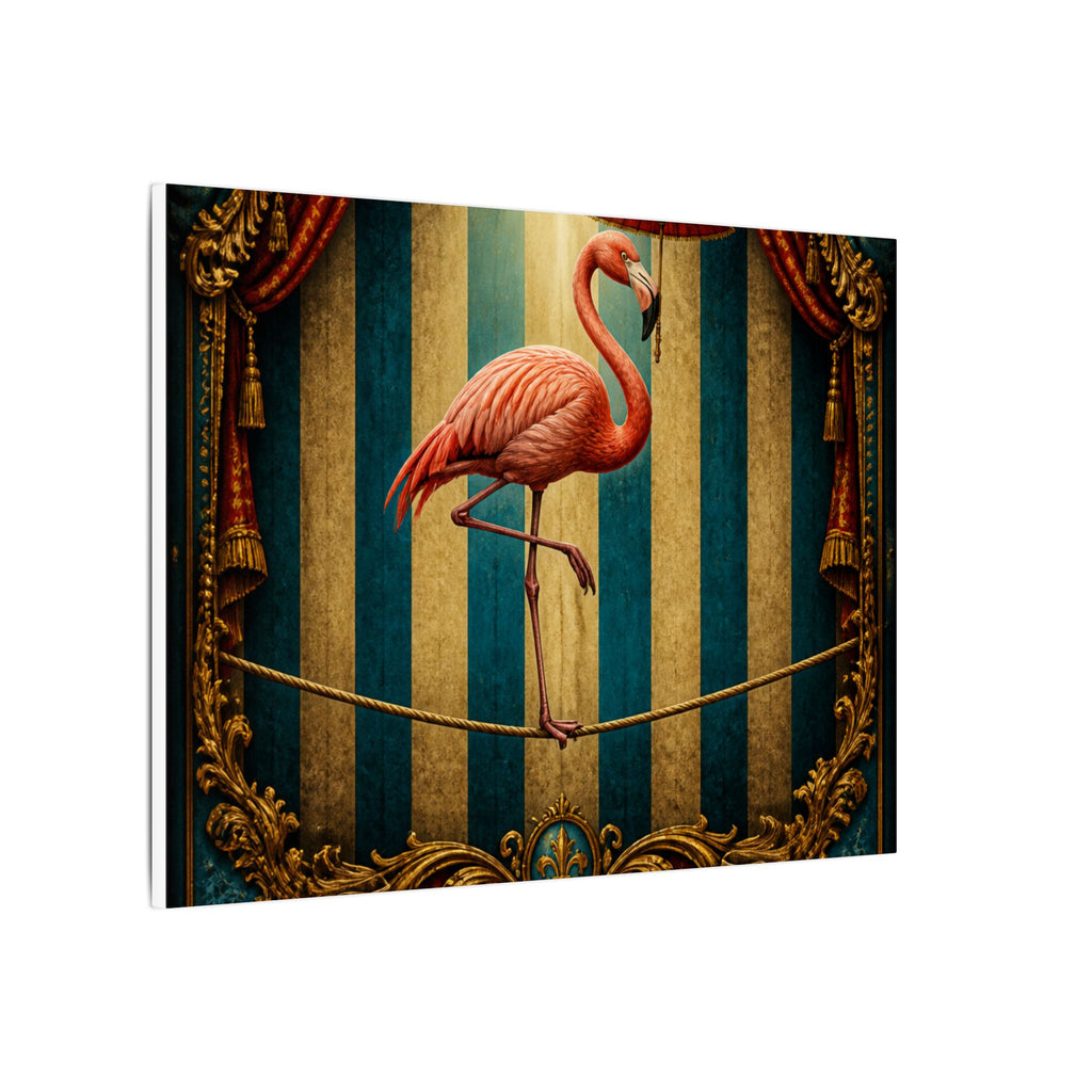 Flamingo Tightrope Wall Art Canvas 24×36 Baroque Studio Decor Maximalist Print