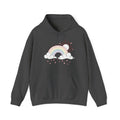 Matching Couple Sweatshirt - Storm & Rainbow Matching Couple Hooded Sweatshirt Minimalist Art His Hers Valentine Gift - Design B