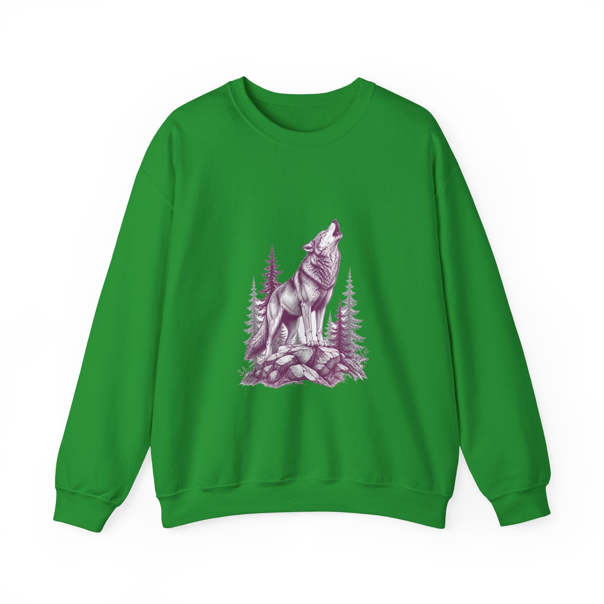 Matching Couple Sweatshirt - Wolf & Dove Matching Couple Comfort Colors Crew Hand-Drawn Art His Hers Anniversary Gift - Design A