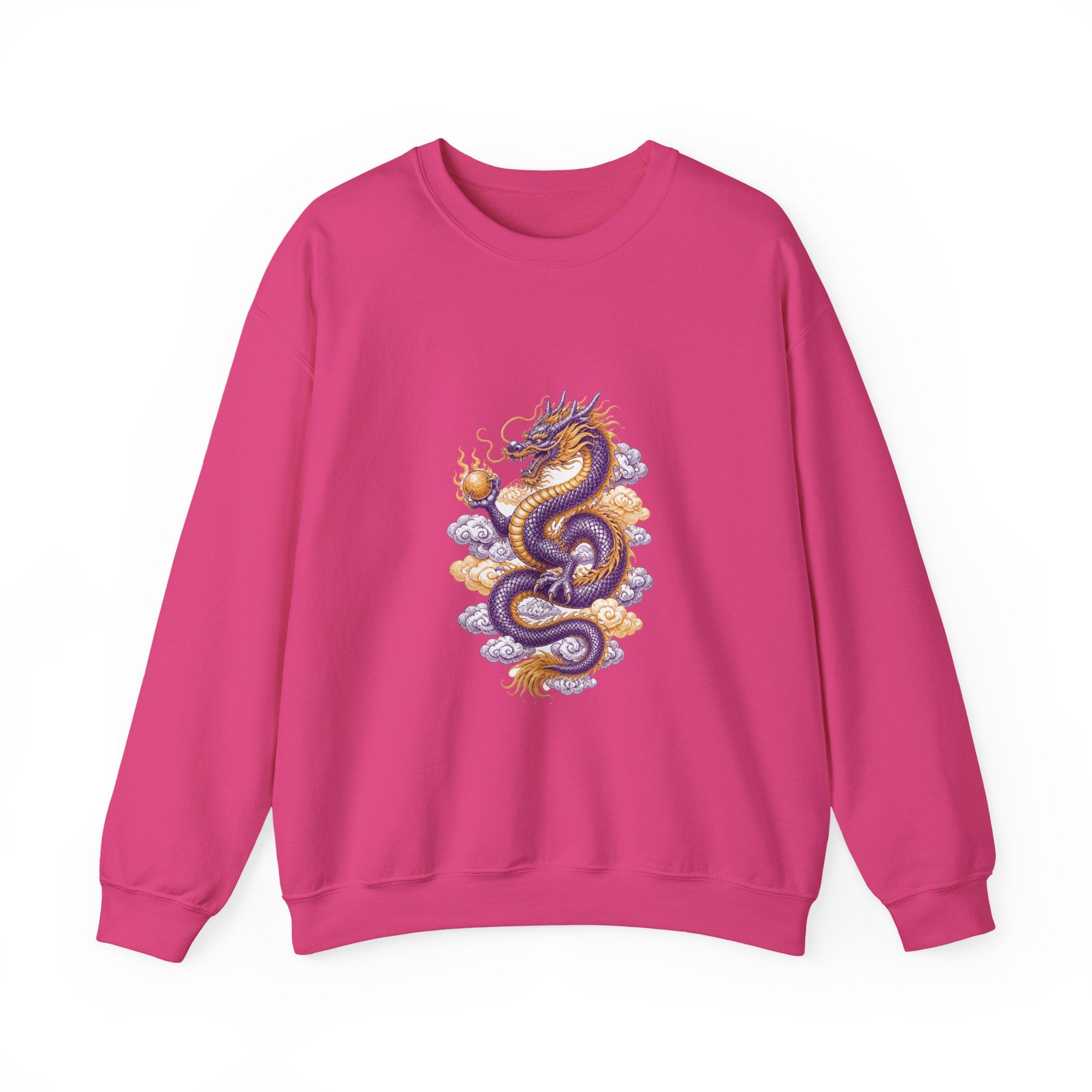 Matching Couple Sweatshirt - Dragon & Phoenix Matching Couple Comfort Colors Crew Vintage Art His Hers Honeymoon Gift - Design A