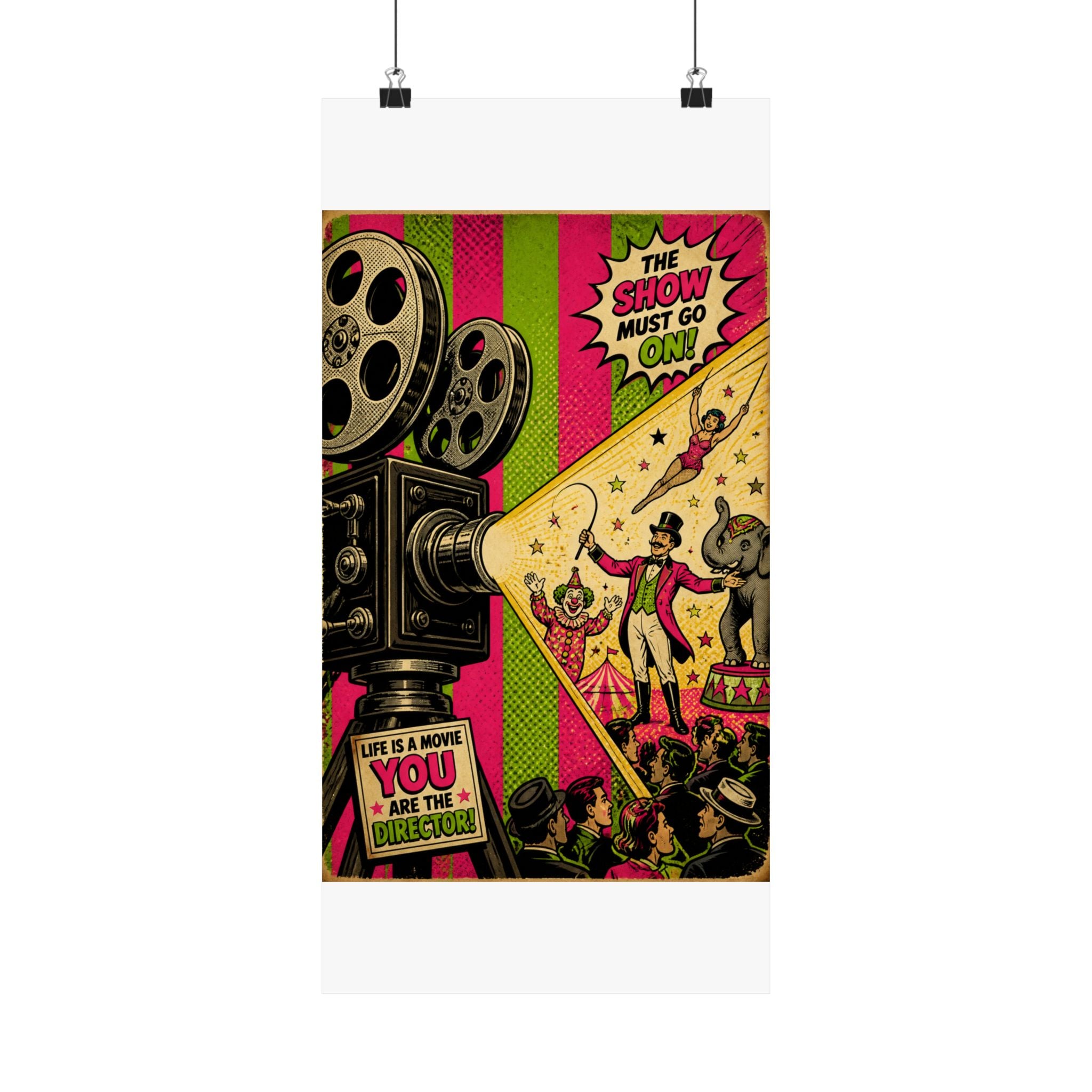 Film Camera Projector Show Wall Art Poster 18×24 Pop Art Living Room Decor Maximalist Print