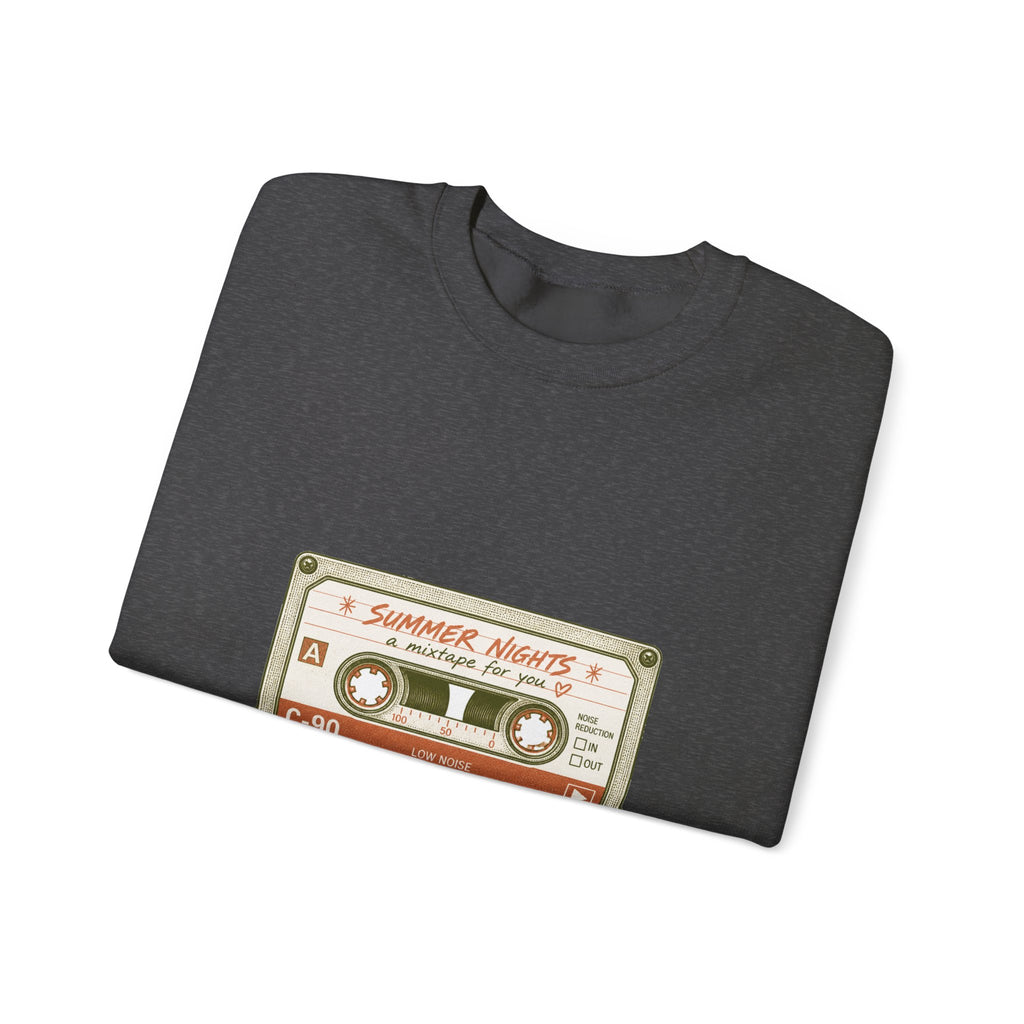 Matching Couple Sweatshirt - Vinyl & Cassette Matching Couple Premium Fleece Sweatshirt Vintage Art His Hers Honeymoon Gift - Design B