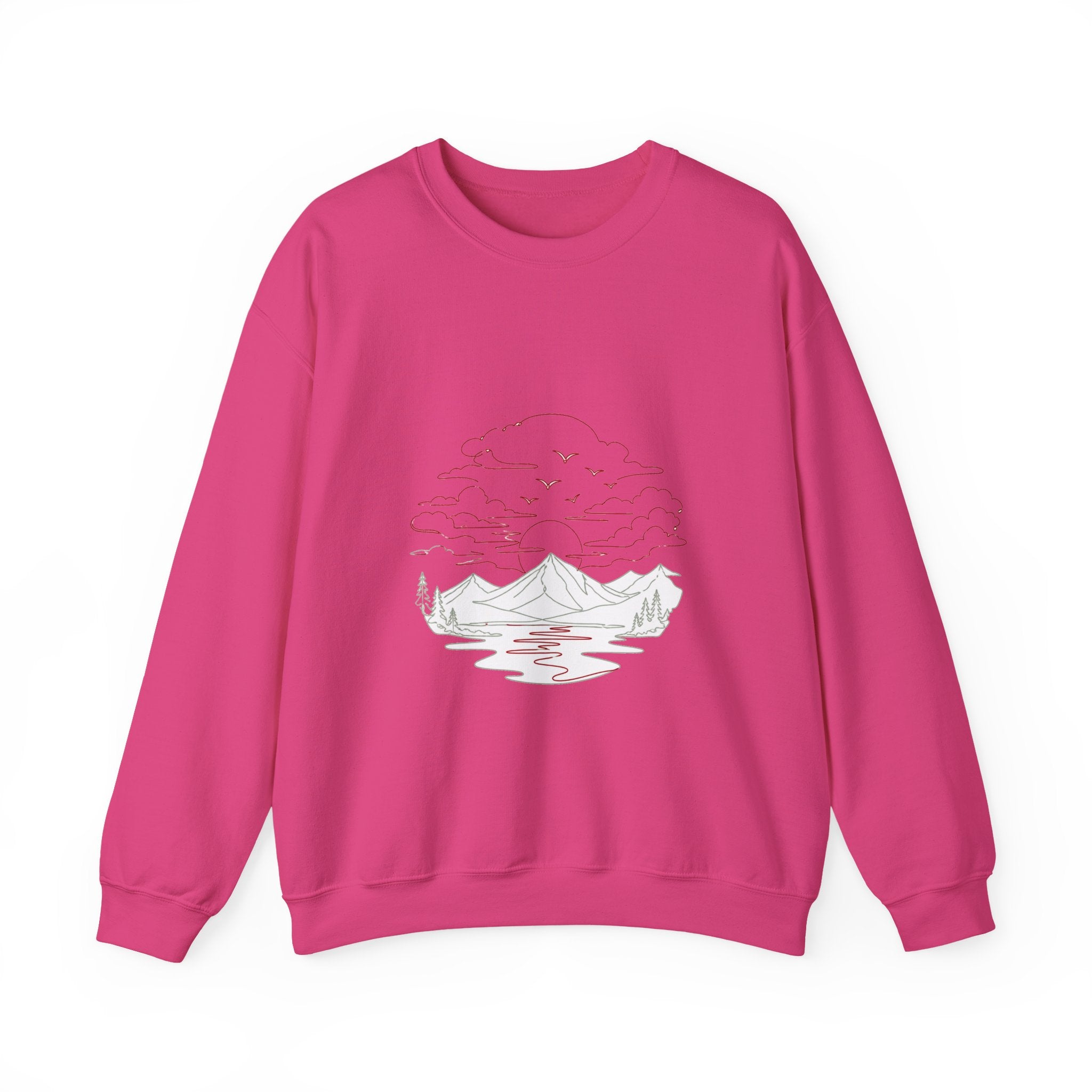 Matching Couple Sweatshirt - Sunrise & Sunset Matching Couple Comfort Colors Crew Minimalist Art His Hers Christmas Gift - Design B