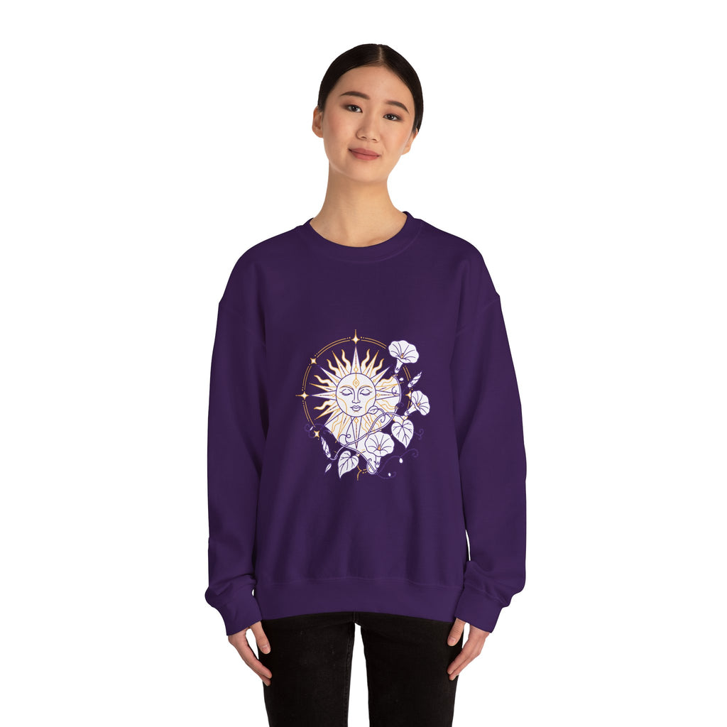 Matching Couple Sweatshirt - Sun & Moon Matching Couple Comfort Colors Crew Minimalist Art His Hers Christmas Gift - Design B