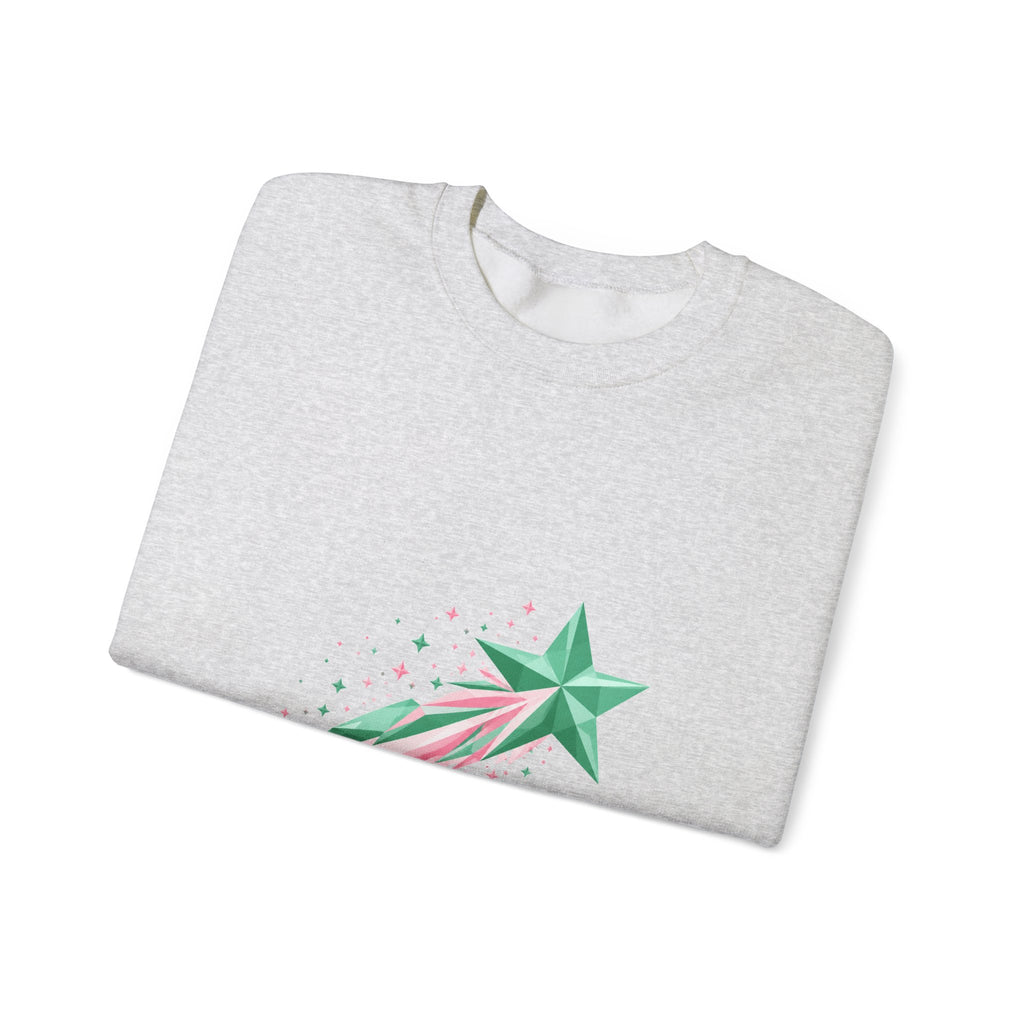 Matching Couple Sweatshirt - Shooting Star & North Star Matching Couple Premium Fleece Sweatshirt Geometric Art His Hers Love Gift - Design A