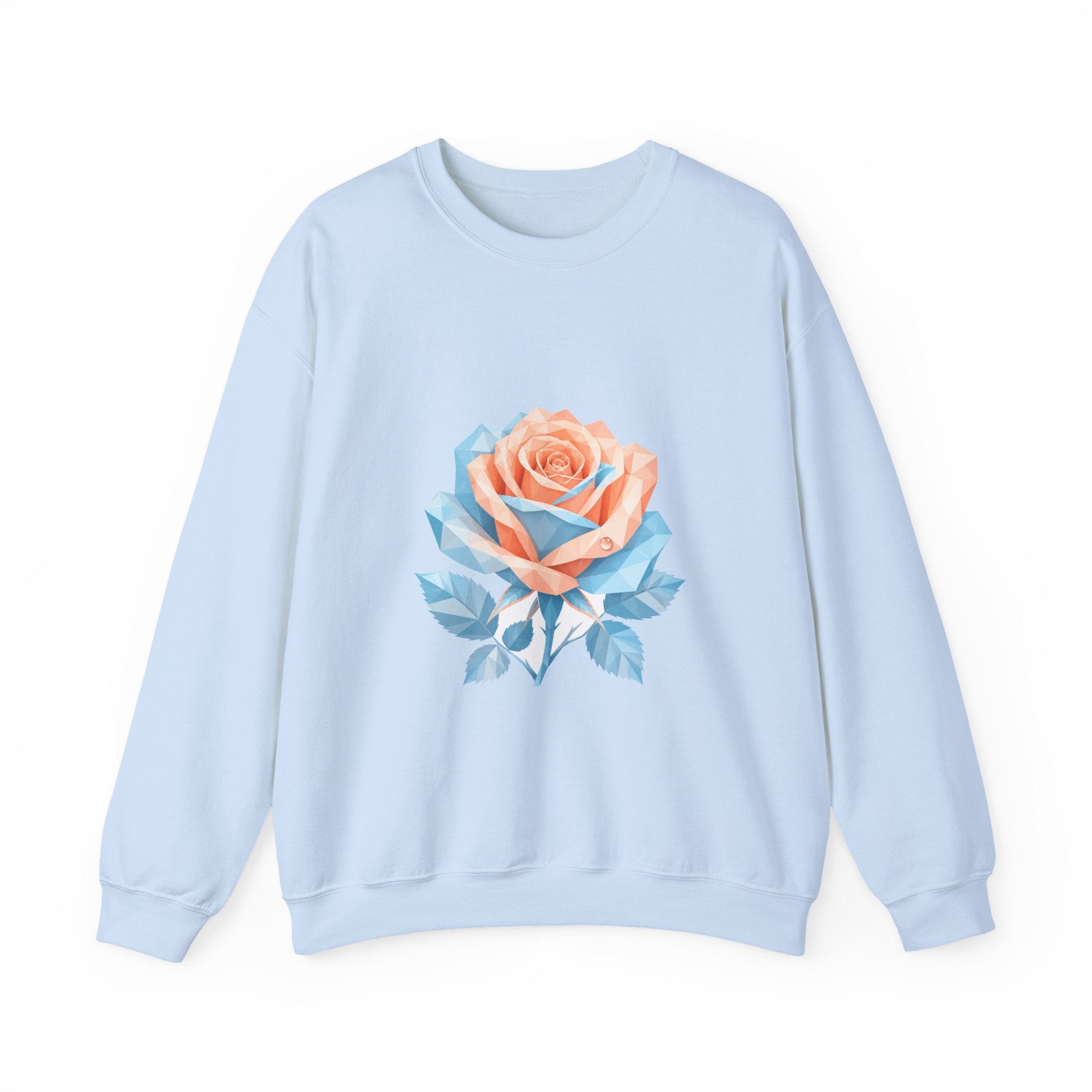 Matching Couple Sweatshirt - Rose & Thorn Matching Couple Comfort Colors Crew Geometric Art His Hers Love Gift - Design A