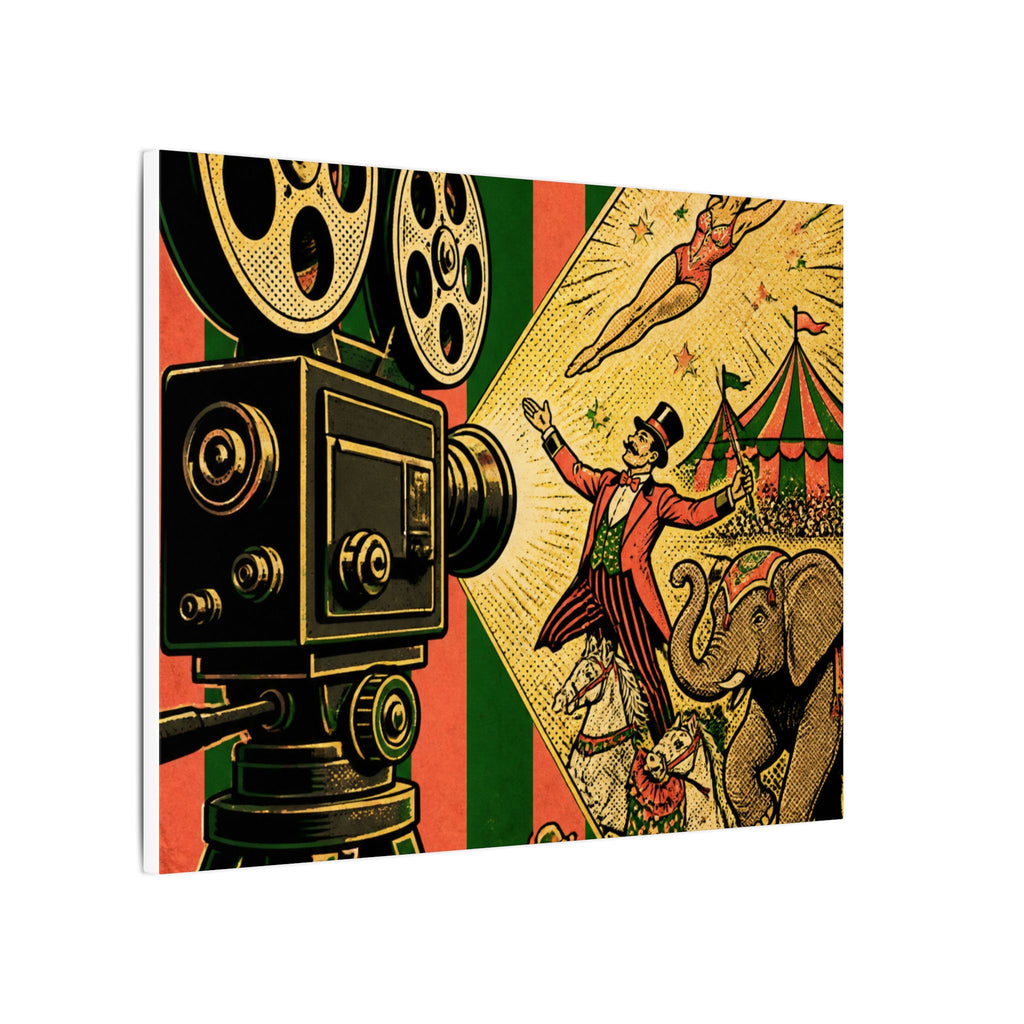 Film Camera Projector Show Wall Art Canvas 16×20 Pop Art Living Room Decor Maximalist Print