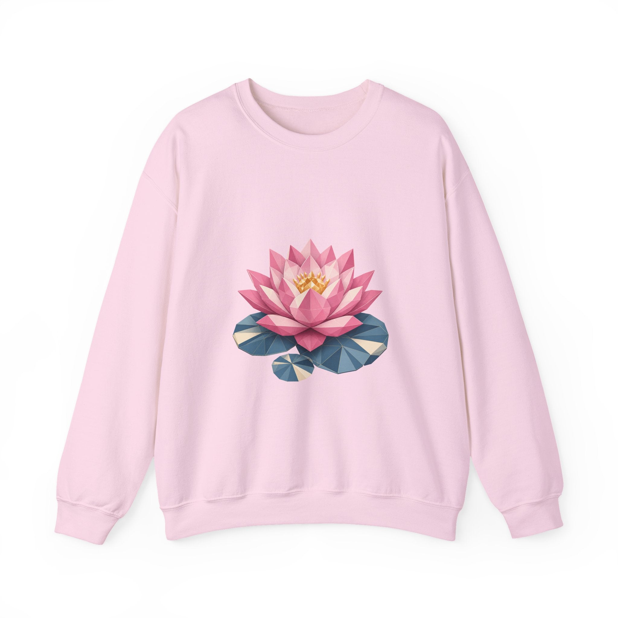 Matching Couple Sweatshirt - Open & Closed Lotus Matching Couple Crewneck Sweatshirt Geometric Art His Hers Couple Gift - Design A