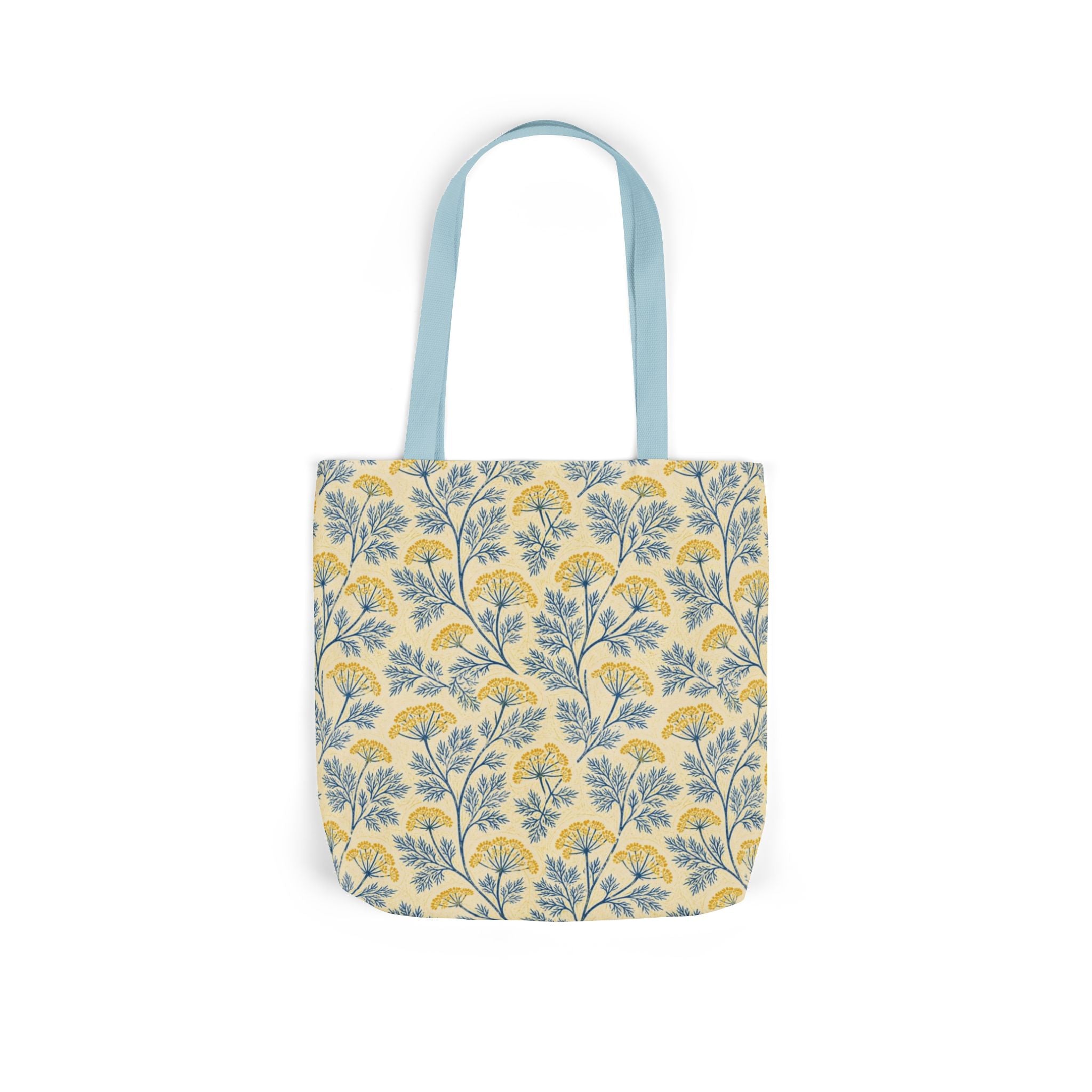 Dill Fronds Canvas Tote Bag Mediterranean Kitchen Linocut Design Italian Cottagecore Gift
