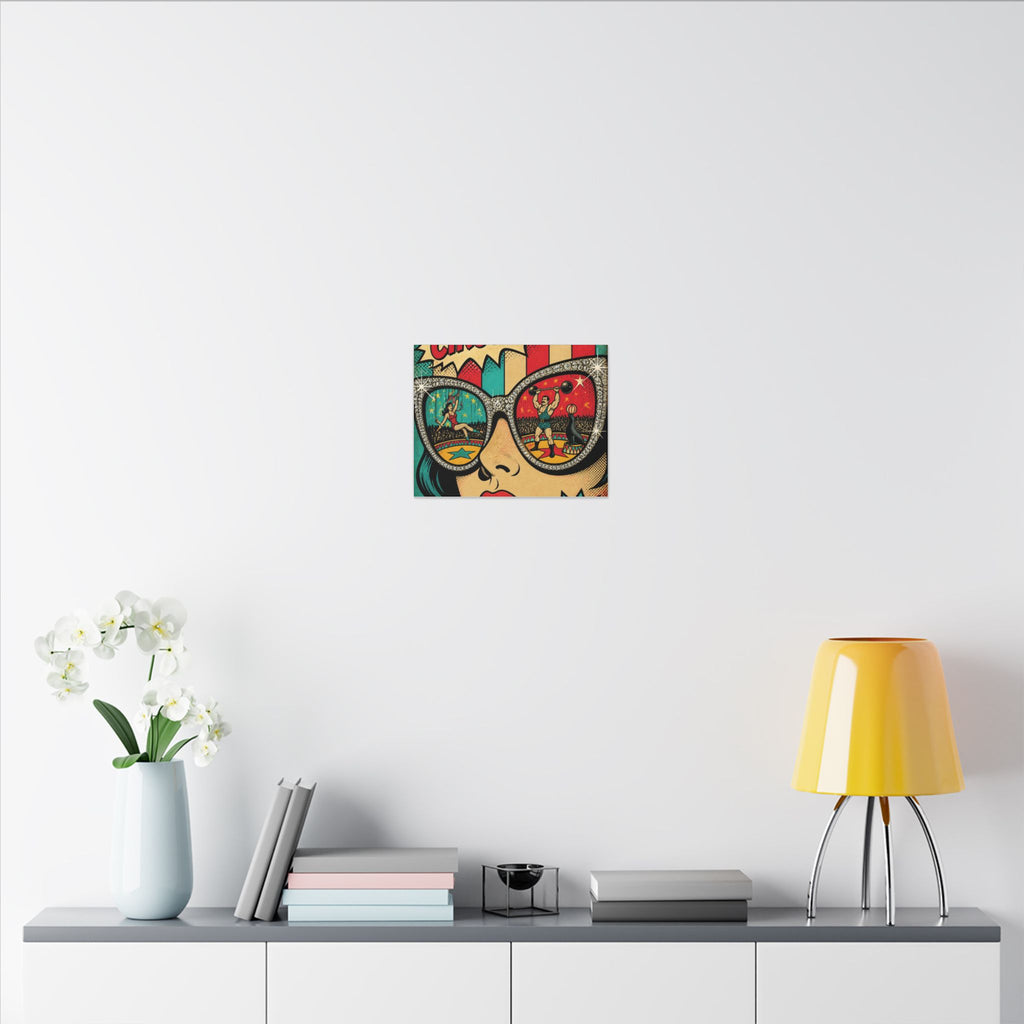 Sunglasses Circus Ring Wall Art Canvas 24×36 Pop Art Restaurant Decor Maximalist Print